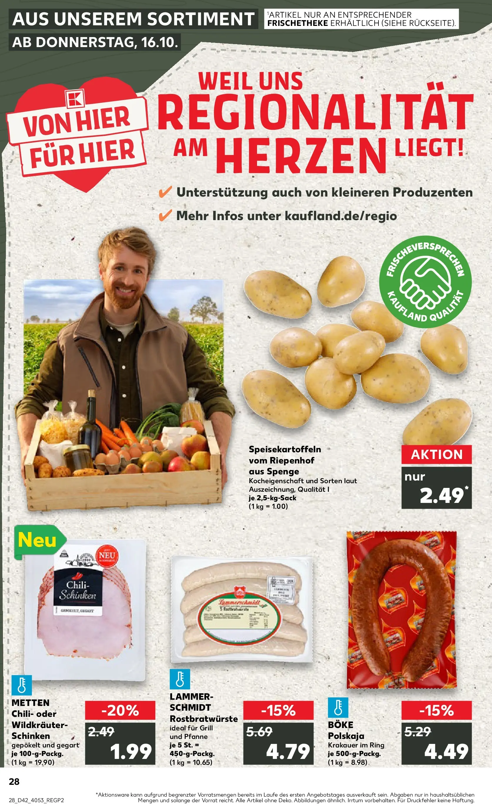 Prospekt Kaufland ab 15.10.2025 » Angebote und Werbung Online | Seite: 28 | Produkte: Grill, Chili, Schinken Prospekt Kaufland ab 15.10.2025 » Angebote Online zum Blättern | Seite: 28 | Produkte: Grill, Chili, Schinken