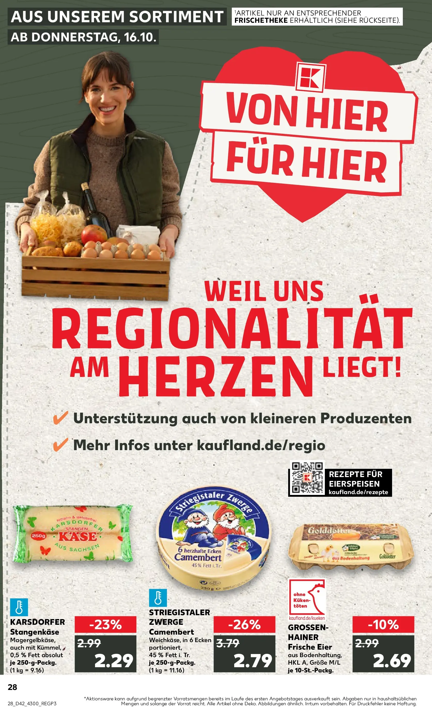 Prospekt Kaufland ab 15.10.2025 » Angebote und Werbung Online | Seite: 44 | Produkte: Käse, Eier Prospekt Kaufland ab 15.10.2025 » Angebote Online zum Blättern | Seite: 44 | Produkte: Käse, Eier