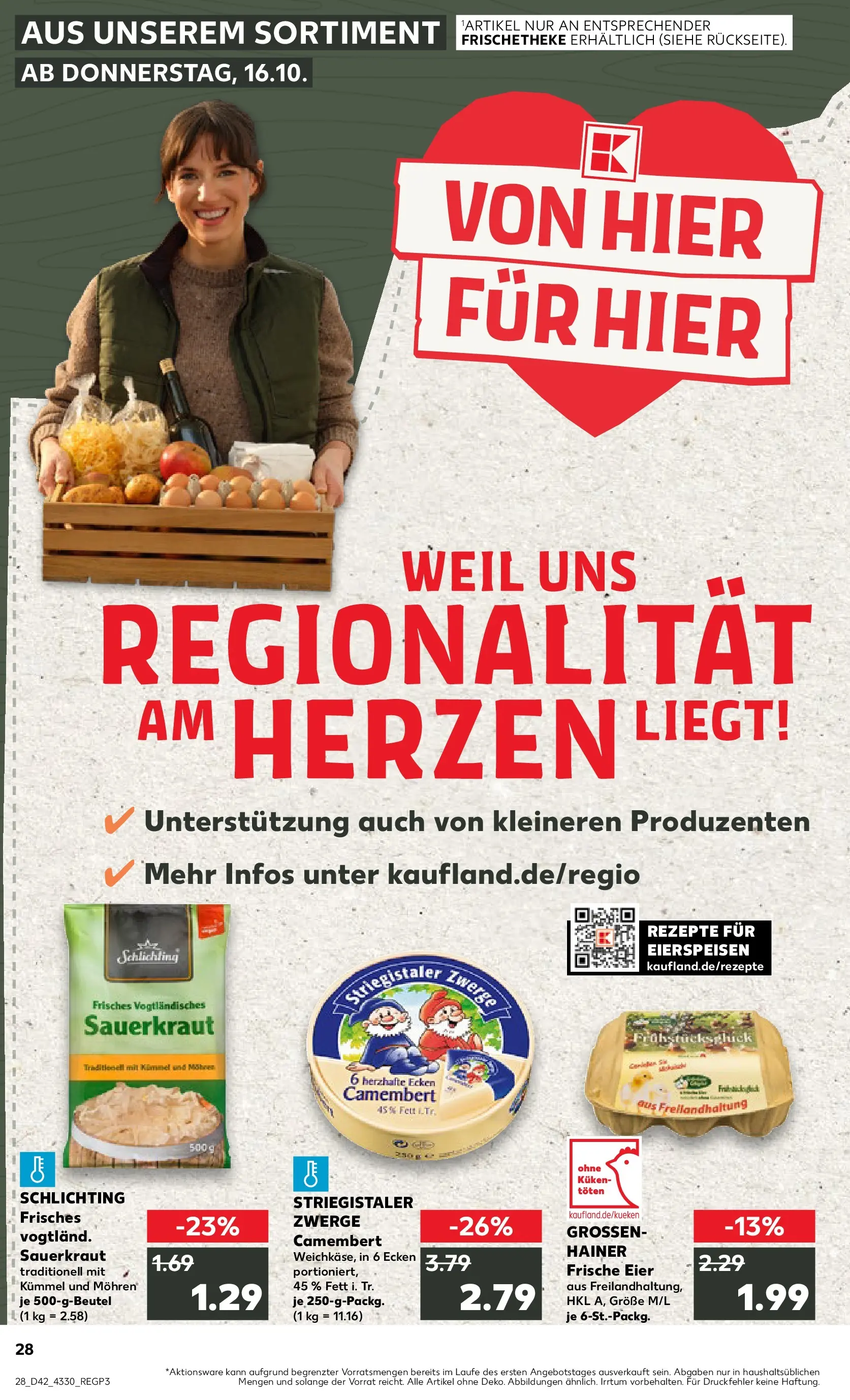 Prospekt Kaufland ab 15.10.2025 » Angebote und Werbung Online | Seite: 28 | Produkte: Eier, Mohren Prospekt Kaufland ab 15.10.2025 » Angebote Online zum Blättern | Seite: 28 | Produkte: Eier, Mohren