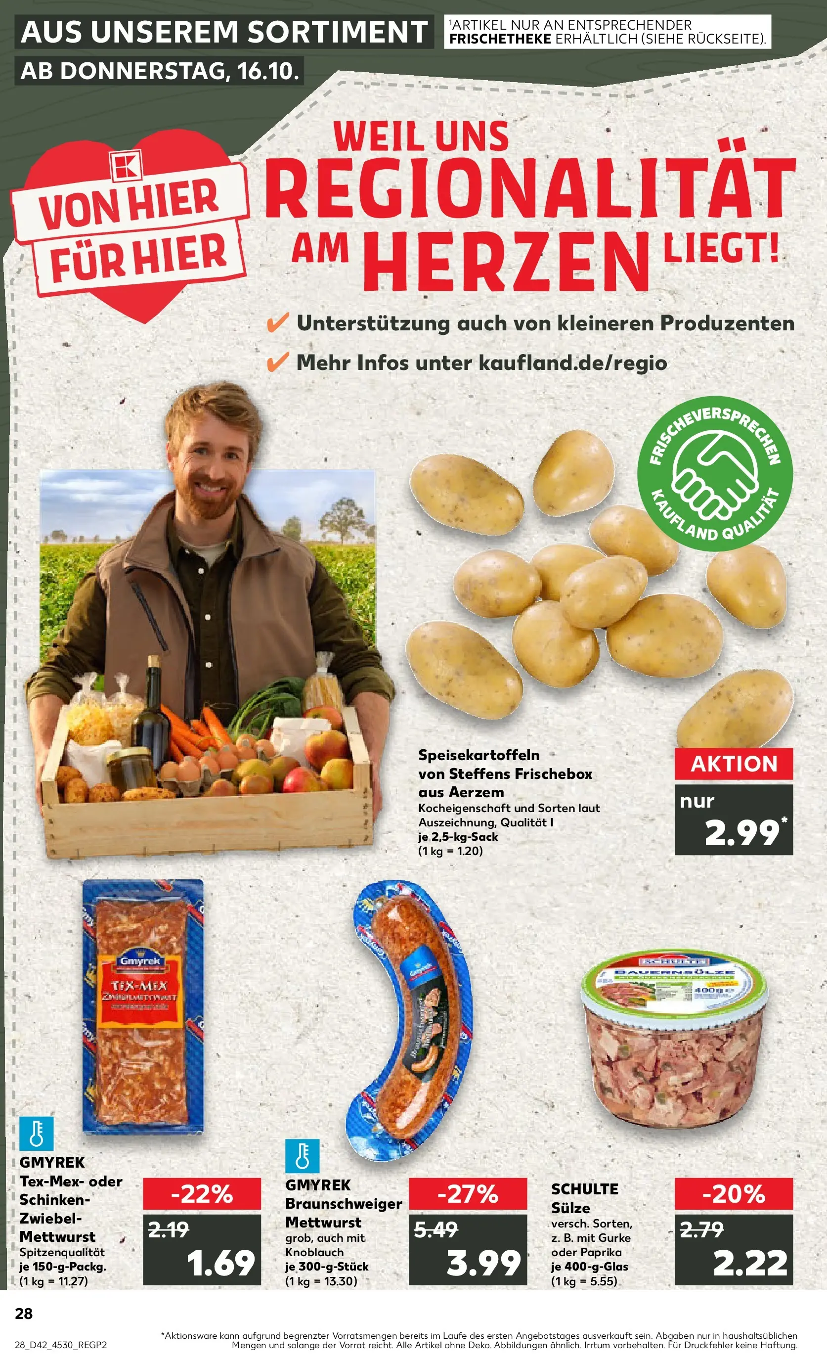 Prospekt Kaufland ab 15.10.2025 » Angebote und Werbung Online | Seite: 28 | Produkte: Paprika, Knoblauch, Schinken Prospekt Kaufland ab 15.10.2025 » Angebote Online zum Blättern | Seite: 28 | Produkte: Paprika, Knoblauch, Schinken