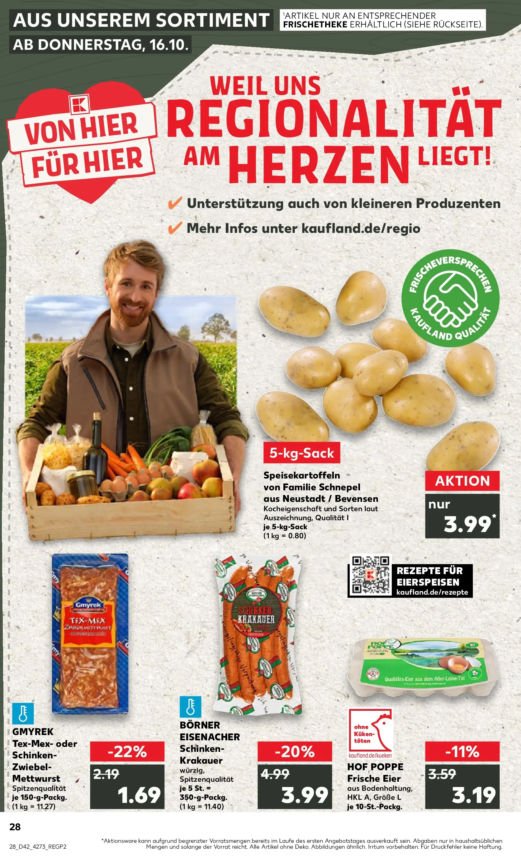 Prospekt Kaufland ab 15.10.2025 » Angebote und Werbung Online | Seite: 28 | Produkte: Eier, Schinken Prospekt Kaufland ab 15.10.2025 » Angebote Online zum Blättern | Seite: 28 | Produkte: Eier, Schinken