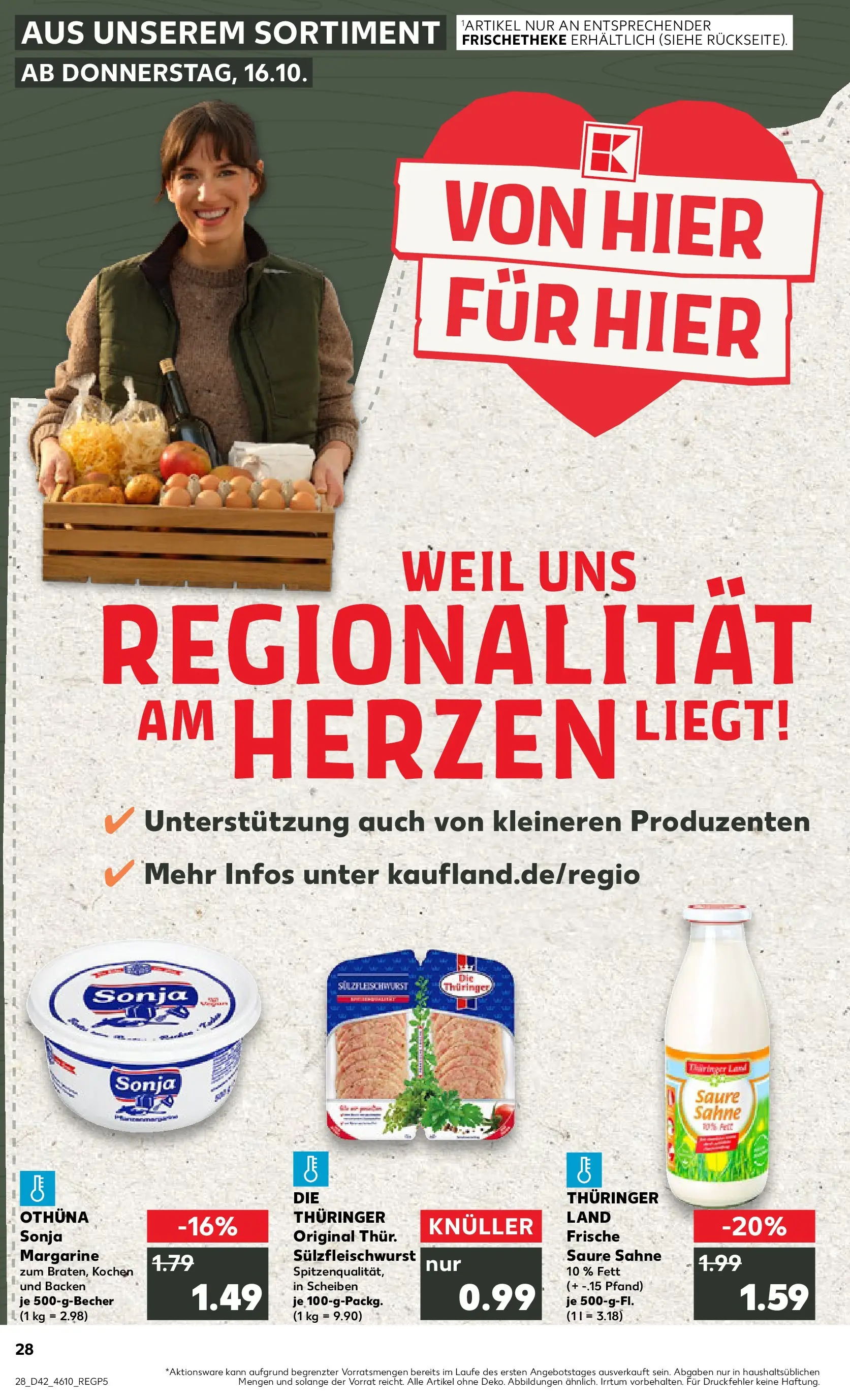 Prospekt Kaufland ab 15.10.2025 » Angebote und Werbung Online | Seite: 28 | Produkte: Margarine, Sahne Prospekt Kaufland ab 15.10.2025 » Angebote Online zum Blättern | Seite: 28 | Produkte: Margarine, Sahne