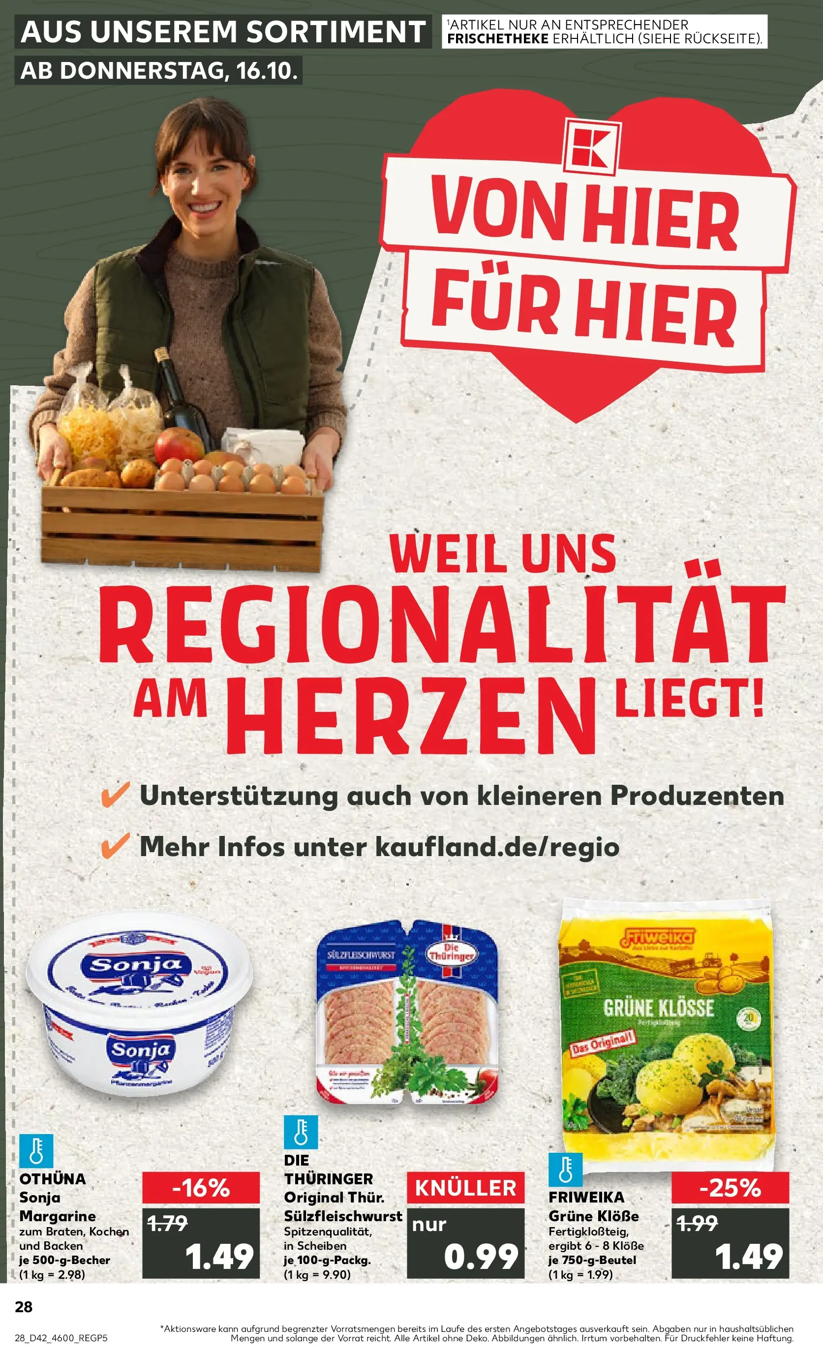 Prospekt Kaufland ab 15.10.2025 » Angebote und Werbung Online | Seite: 28 | Produkte: Margarine Prospekt Kaufland ab 15.10.2025 » Angebote Online zum Blättern | Seite: 28 | Produkte: Margarine