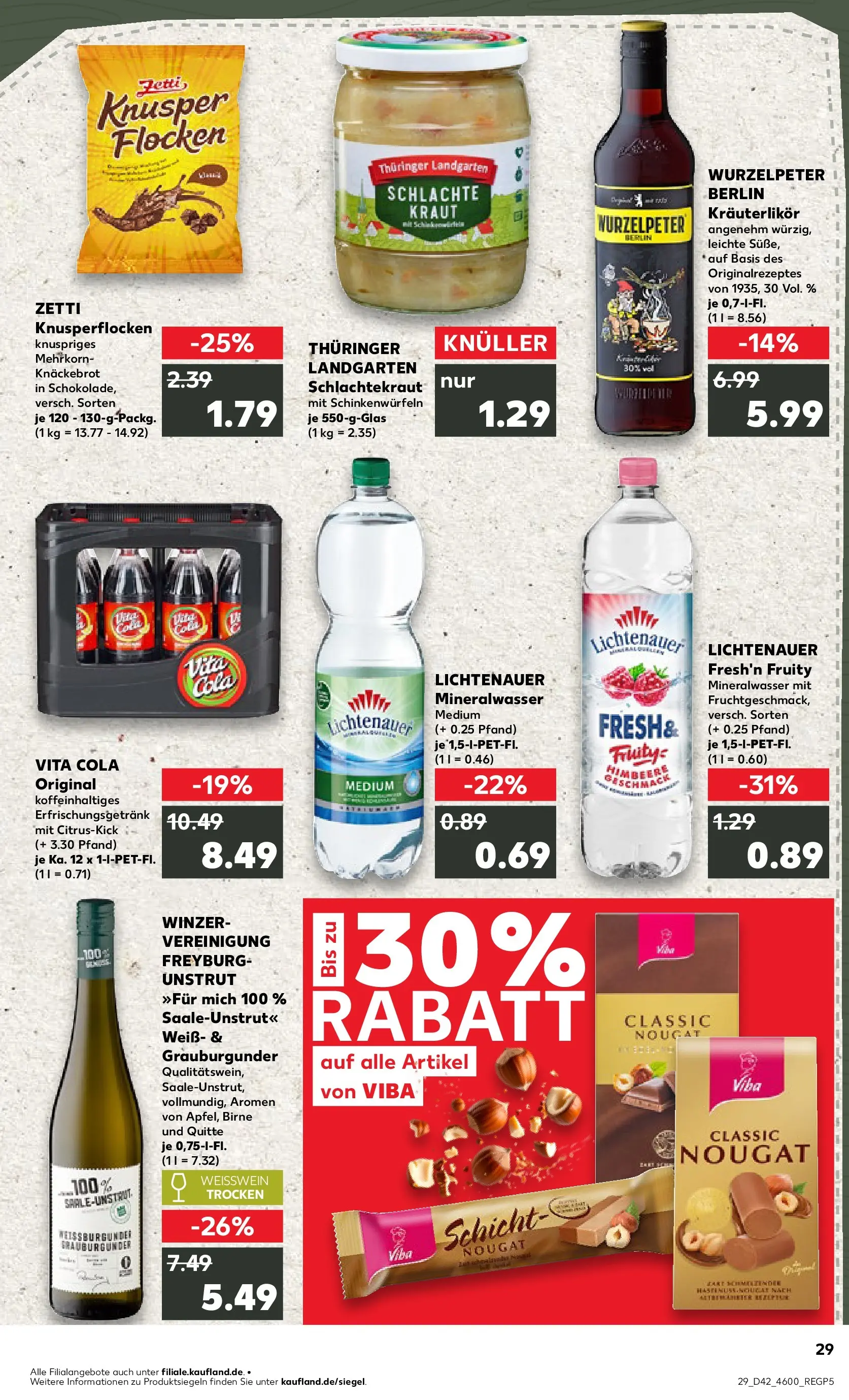 Prospekt Kaufland ab 15.10.2025 » Angebote und Werbung Online | Seite: 29 | Produkte: Vita cola, Kraut, Birne, Flocken Prospekt Kaufland ab 15.10.2025 » Angebote Online zum Blättern | Seite: 29 | Produkte: Vita cola, Kraut, Birne, Flocken