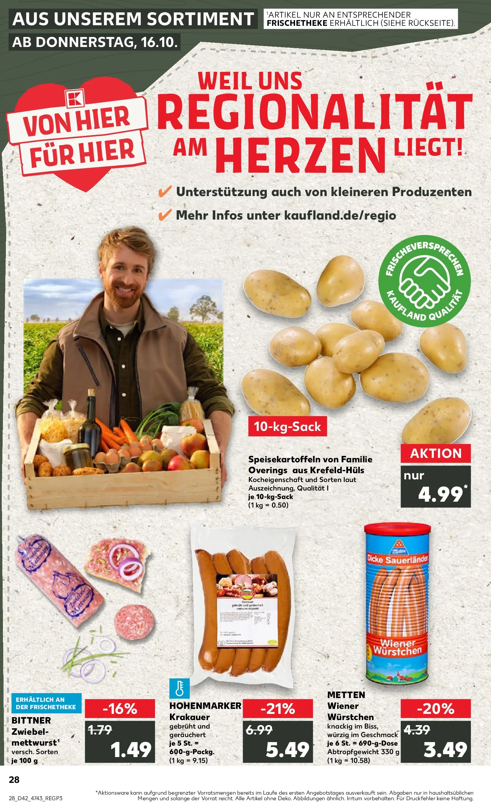 Prospekt Kaufland ab 15.10.2025 » Angebote und Werbung Online | Seite: 28 | Produkte: Wiener wurstchen Prospekt Kaufland ab 15.10.2025 » Angebote Online zum Blättern | Seite: 28 | Produkte: Wiener wurstchen