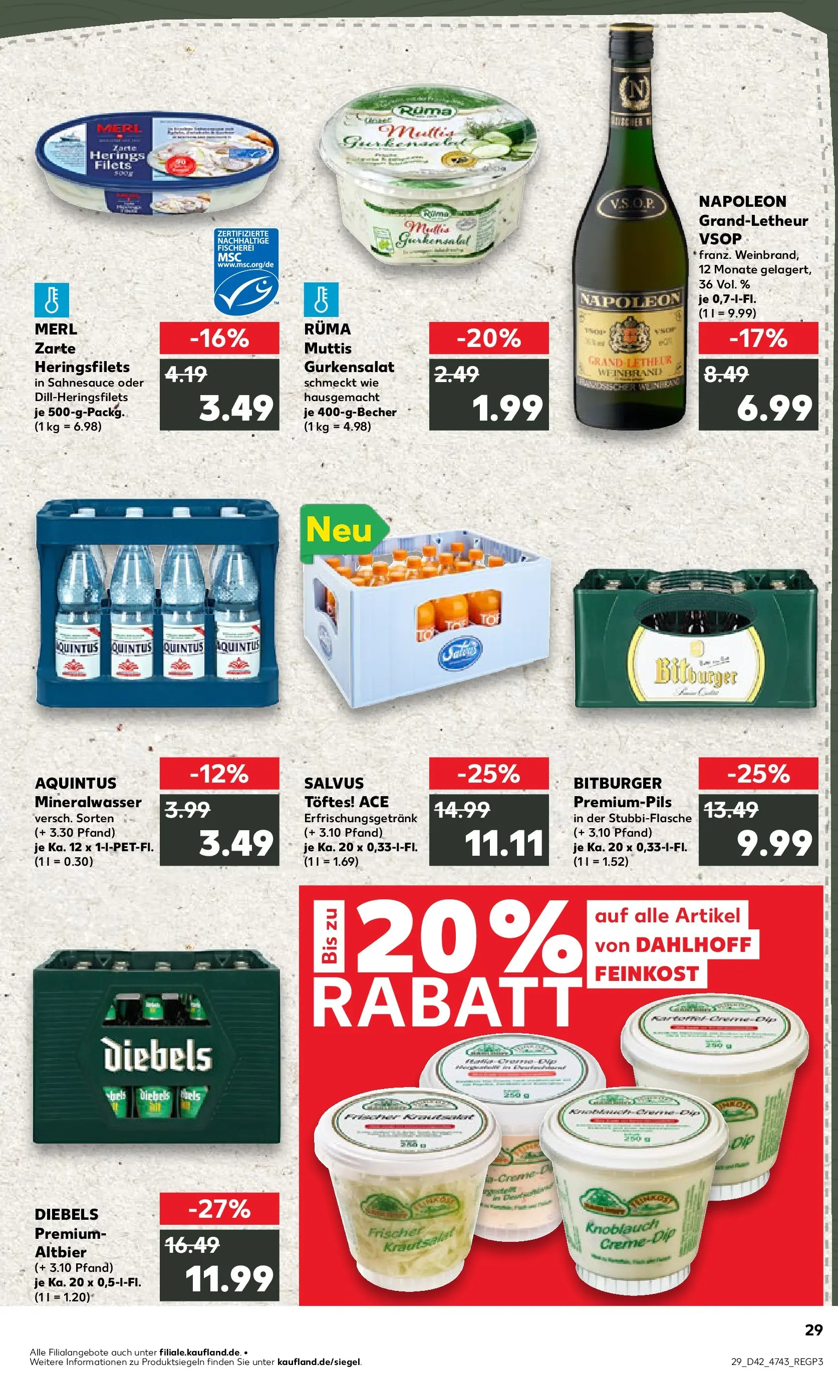 Prospekt Kaufland ab 15.10.2025 » Angebote und Werbung Online | Seite: 29 | Produkte: Bitburger, Mineralwasser, Knoblauch, Diebels Prospekt Kaufland ab 15.10.2025 » Angebote Online zum Blättern | Seite: 29 | Produkte: Bitburger, Mineralwasser, Knoblauch, Diebels