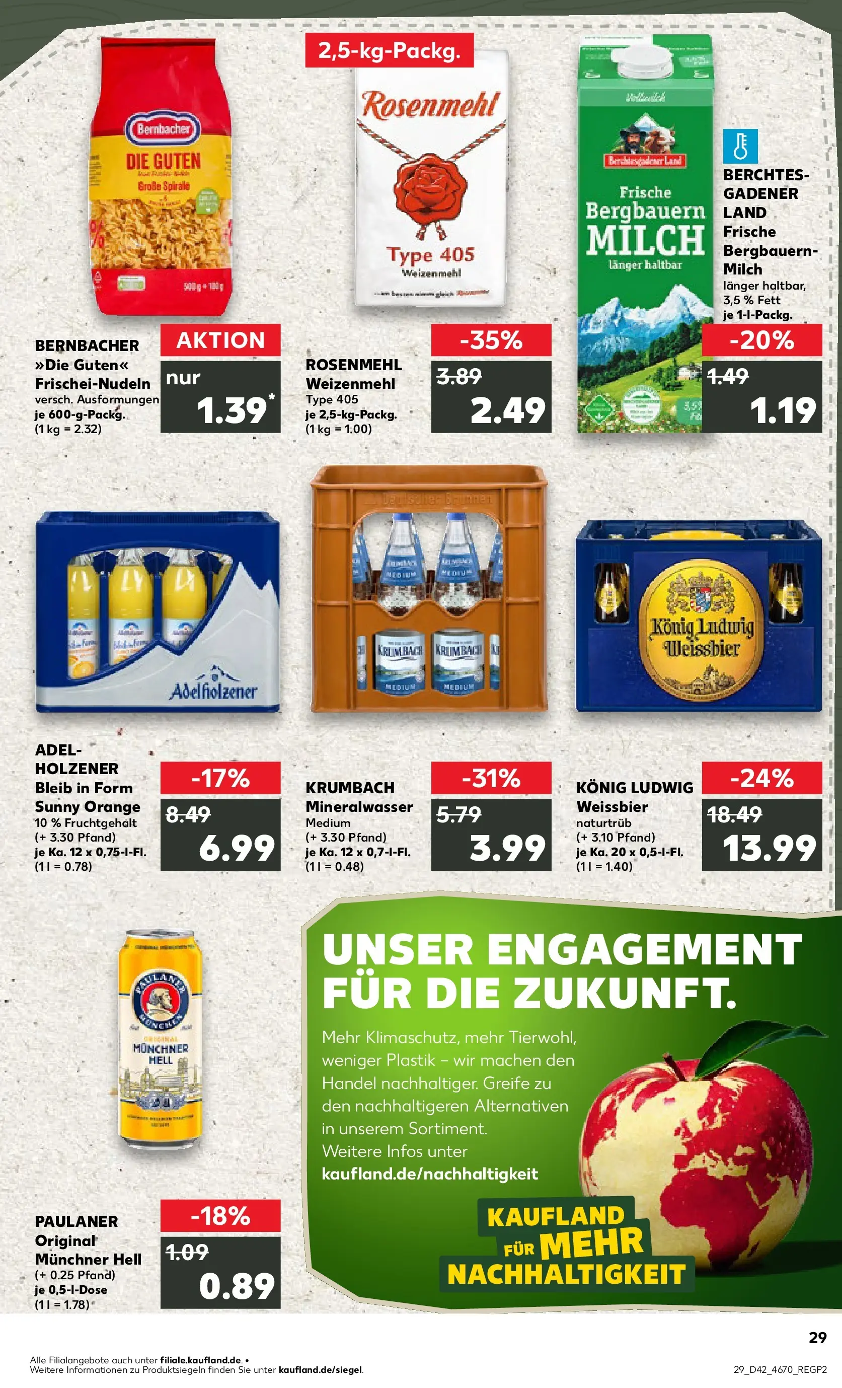 Prospekt Kaufland ab 15.10.2025 » Angebote und Werbung Online | Seite: 29 | Produkte: Weißbier, Weizenmehl, Mineralwasser, Paulaner Prospekt Kaufland ab 15.10.2025 » Angebote Online zum Blättern | Seite: 29 | Produkte: Weißbier, Weizenmehl, Mineralwasser, Paulaner