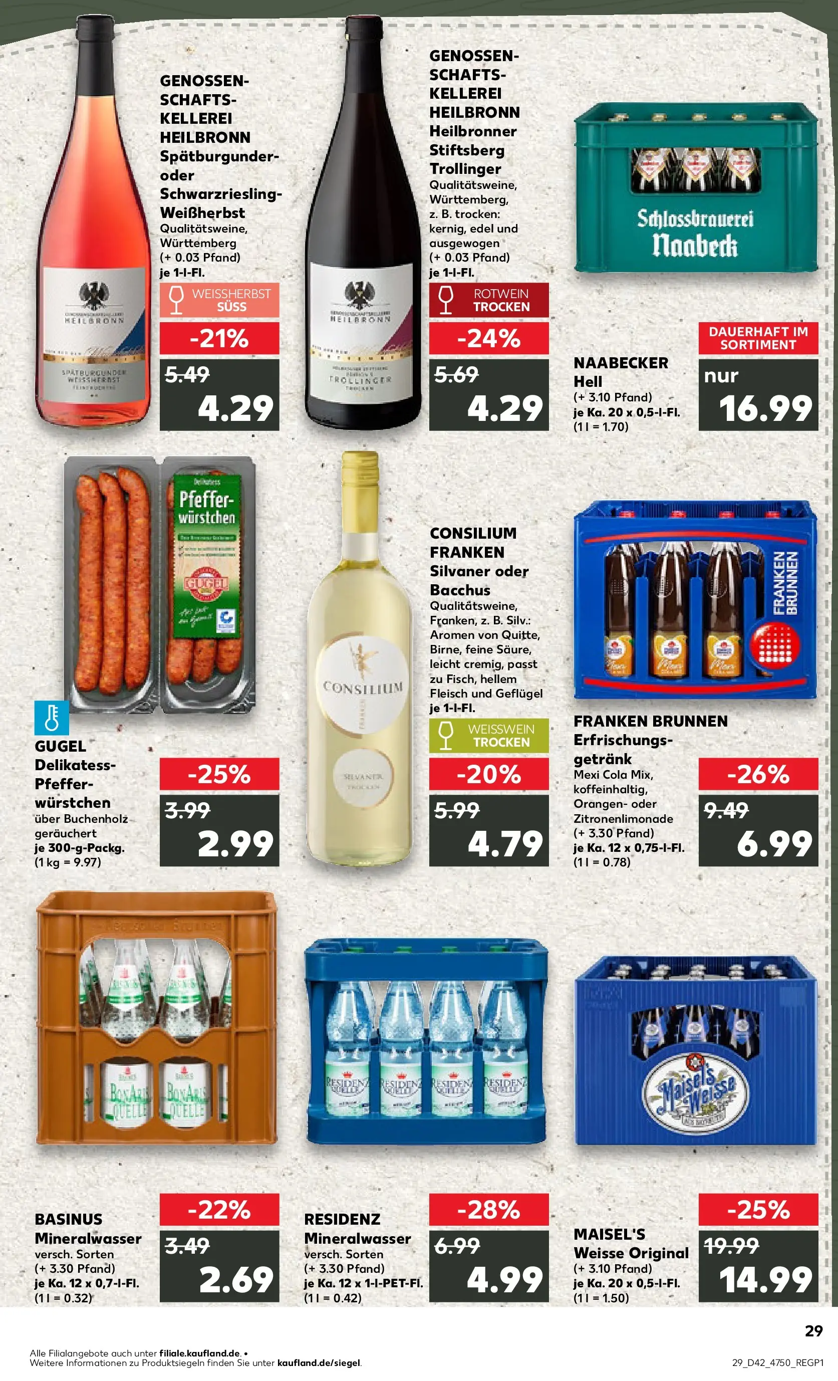 Prospekt Kaufland ab 15.10.2025 » Angebote und Werbung Online | Seite: 29 | Produkte: Weißwein, Orangen, Pfeffer, Fleisch Prospekt Kaufland ab 15.10.2025 » Angebote Online zum Blättern | Seite: 29 | Produkte: Weißwein, Orangen, Pfeffer, Fleisch