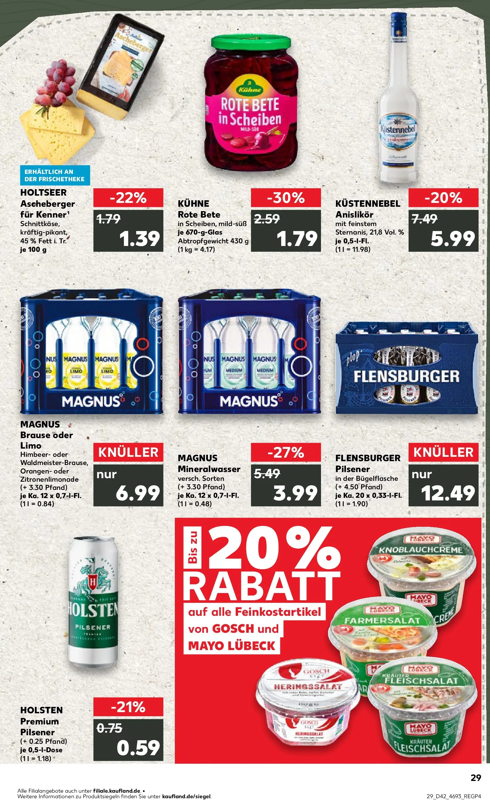 Prospekt Kaufland ab 15.10.2025 » Angebote und Werbung Online | Seite: 29 | Produkte: Orangen, Holsten, Mineralwasser, Flensburger Prospekt Kaufland ab 15.10.2025 » Angebote Online zum Blättern | Seite: 29 | Produkte: Orangen, Holsten, Mineralwasser, Flensburger