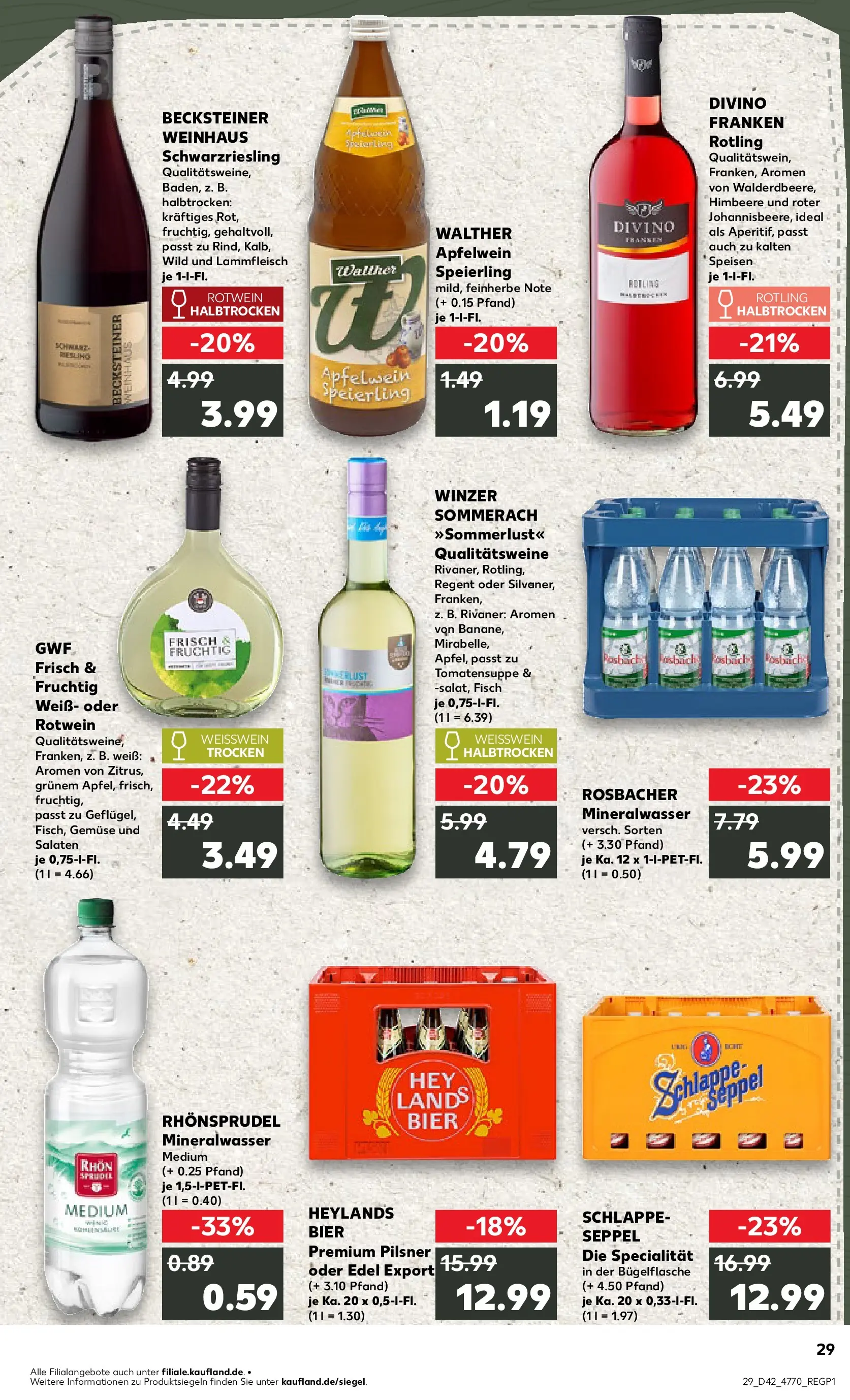 Prospekt Kaufland ab 15.10.2025 » Angebote und Werbung Online | Seite: 29 | Produkte: Rotwein, Mineralwasser, Gemüse, Himbeere Prospekt Kaufland ab 15.10.2025 » Angebote Online zum Blättern | Seite: 29 | Produkte: Rotwein, Mineralwasser, Gemüse, Himbeere