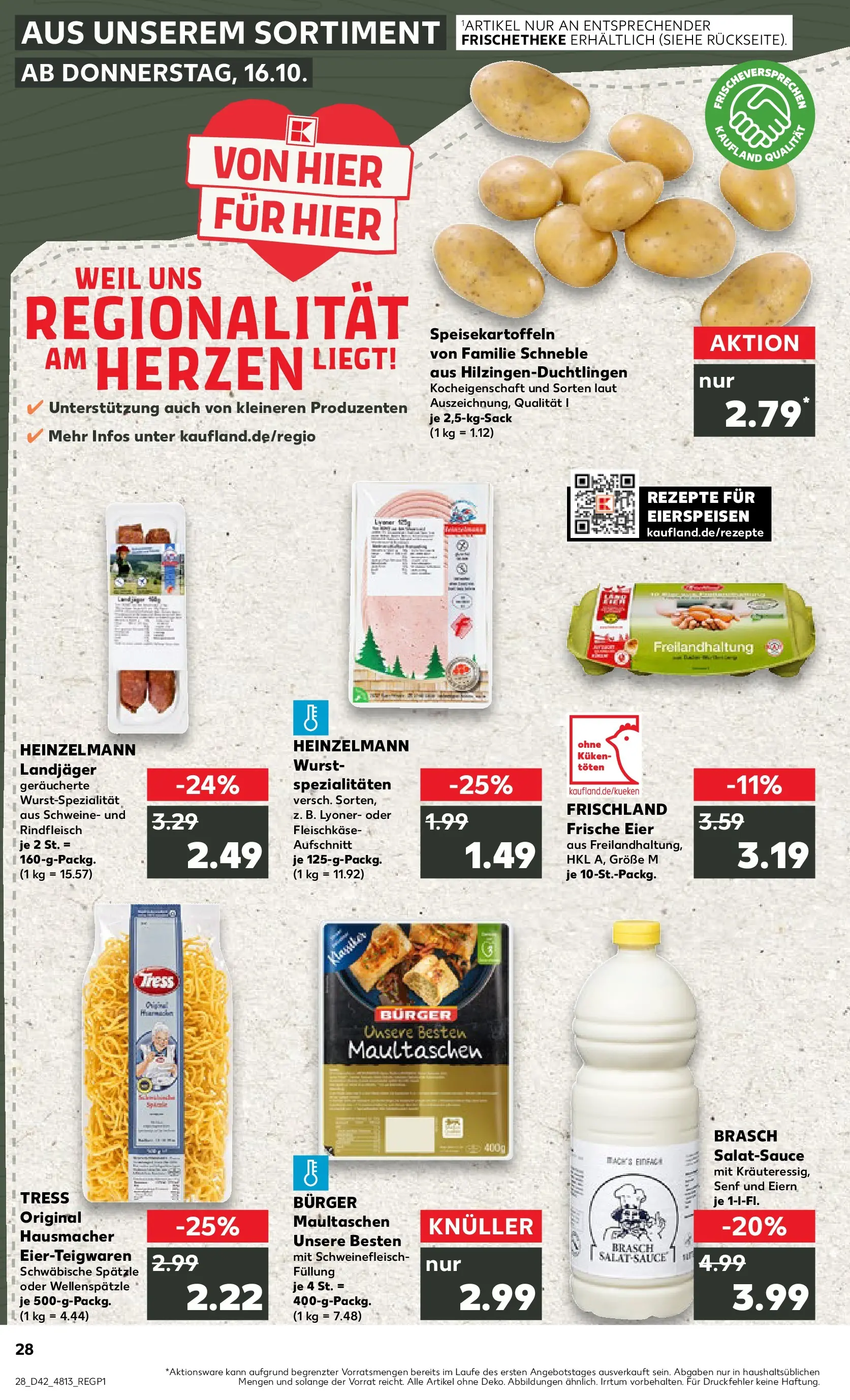 Prospekt Kaufland ab 15.10.2025 » Angebote und Werbung Online | Seite: 28 | Produkte: Dressing, Burger, Rindfleisch, Salat Prospekt Kaufland ab 15.10.2025 » Angebote Online zum Blättern | Seite: 28 | Produkte: Dressing, Burger, Rindfleisch, Salat