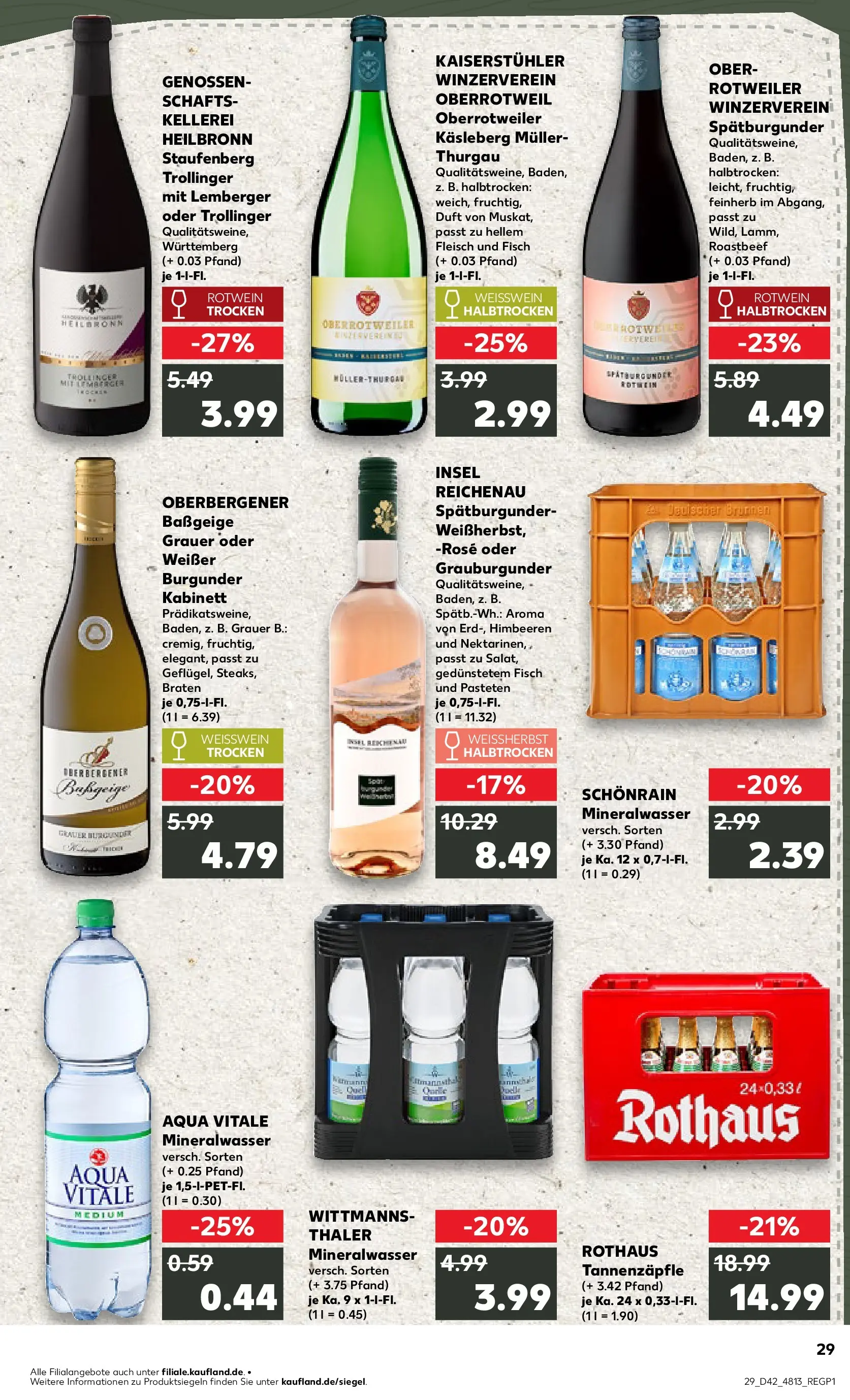 Prospekt Kaufland ab 15.10.2025 » Angebote und Werbung Online | Seite: 29 | Produkte: Rotwein, Rotwein trocken, Duft, Roastbeef Prospekt Kaufland ab 15.10.2025 » Angebote Online zum Blättern | Seite: 29 | Produkte: Rotwein, Rotwein trocken, Duft, Roastbeef