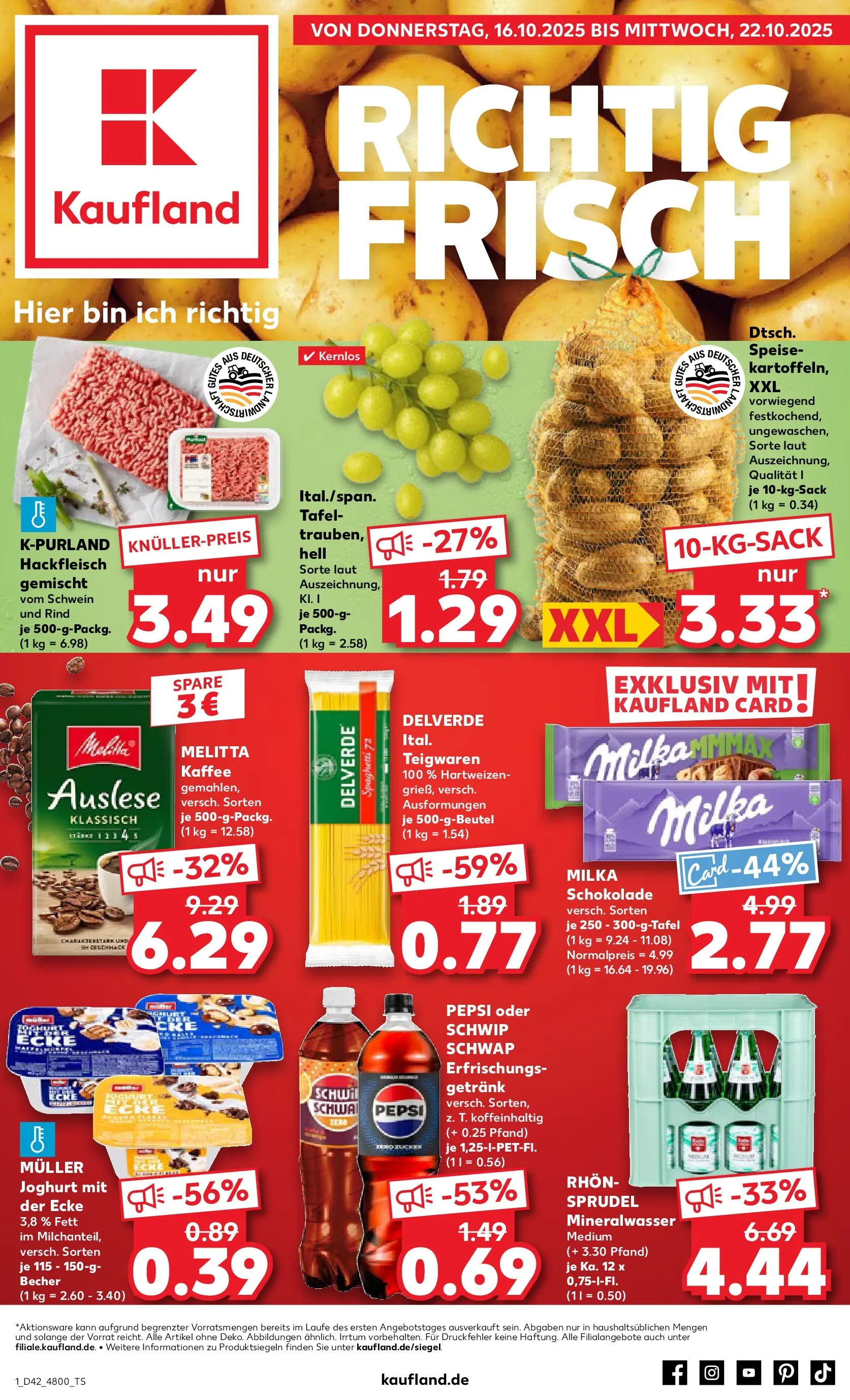 Prospekt Kaufland ab 15.10.2025 » Angebote und Werbung Online | Seite: 1 | Produkte: Schokolade, Schwip schwap, Milka, Mineralwasser Prospekt Kaufland ab 15.10.2025 » Angebote Online zum Blättern | Seite: 1 | Produkte: Schokolade, Schwip schwap, Milka, Mineralwasser