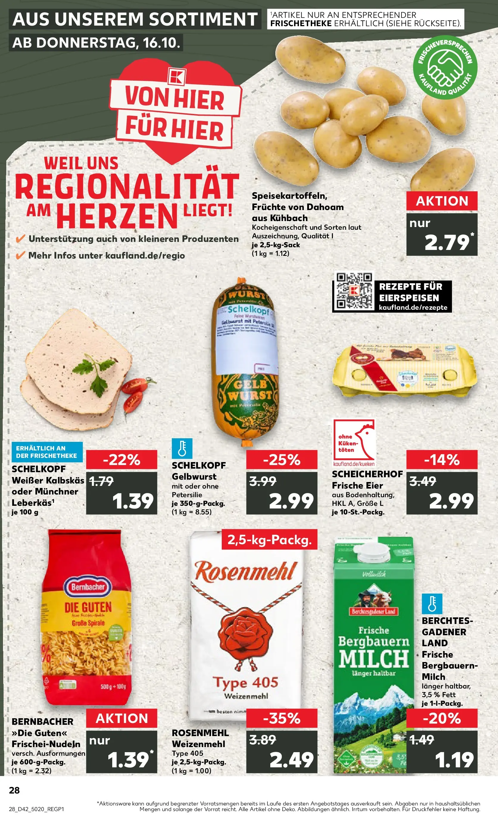 Prospekt Kaufland ab 15.10.2025 » Angebote und Werbung Online | Seite: 28 | Produkte: Milch, Eier, Petersilie, Pasta Prospekt Kaufland ab 15.10.2025 » Angebote Online zum Blättern | Seite: 28 | Produkte: Milch, Eier, Petersilie, Pasta