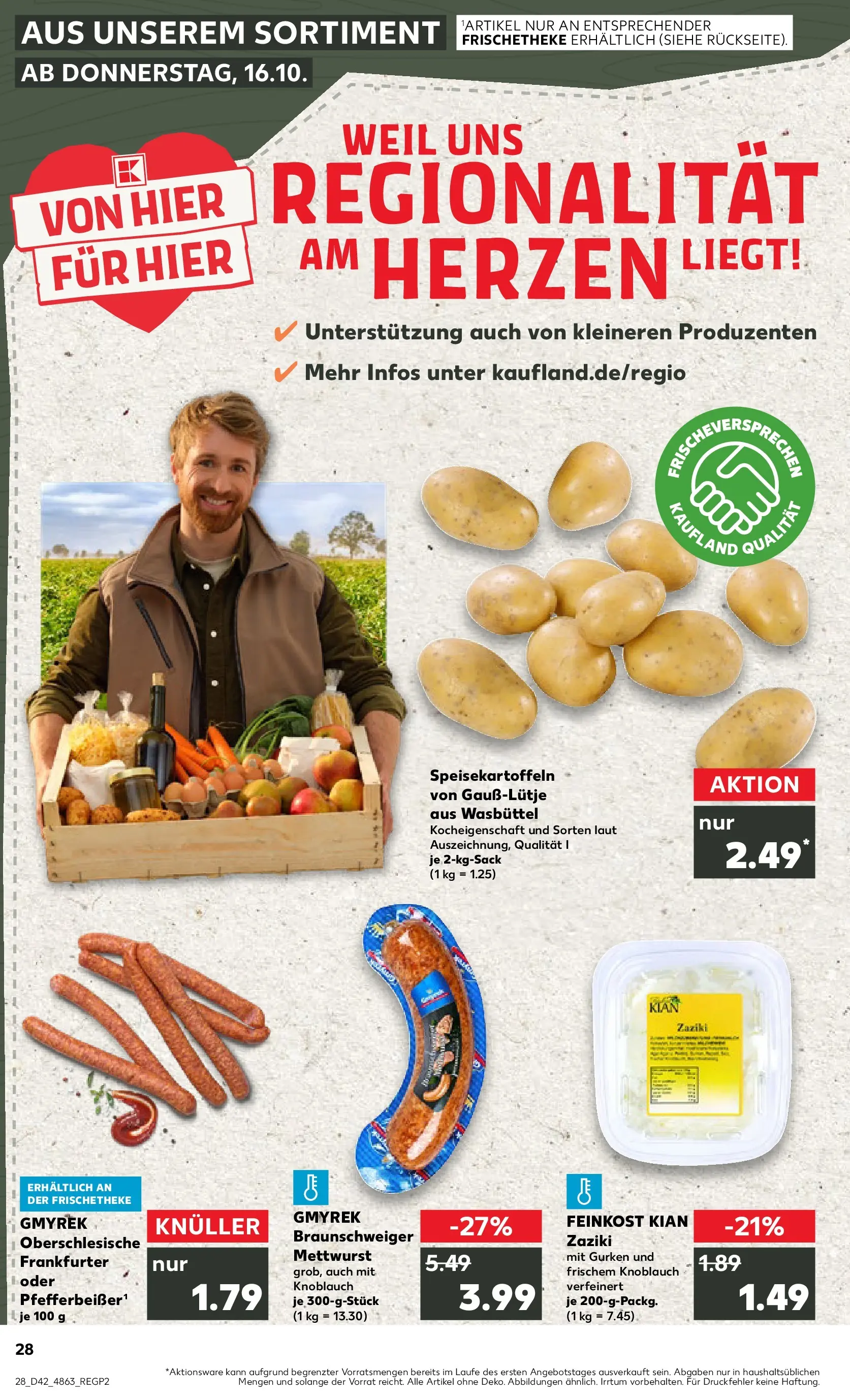 Prospekt Kaufland ab 15.10.2025 » Angebote und Werbung Online | Seite: 28 | Produkte: Knoblauch, Gurken Prospekt Kaufland ab 15.10.2025 » Angebote Online zum Blättern | Seite: 28 | Produkte: Knoblauch, Gurken