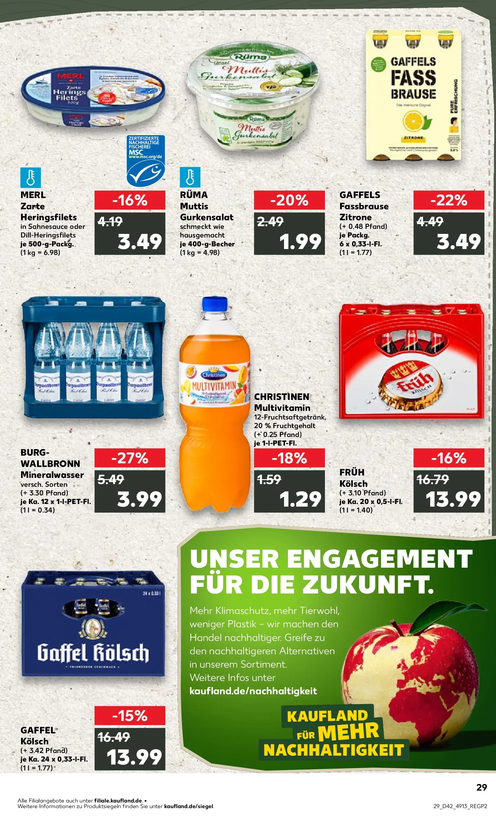 Prospekt Kaufland ab 15.10.2025 » Angebote und Werbung Online | Seite: 29 | Produkte: Mineralwasser, Zitrone, Fassbrause Prospekt Kaufland ab 15.10.2025 » Angebote Online zum Blättern | Seite: 29 | Produkte: Mineralwasser, Zitrone, Fassbrause