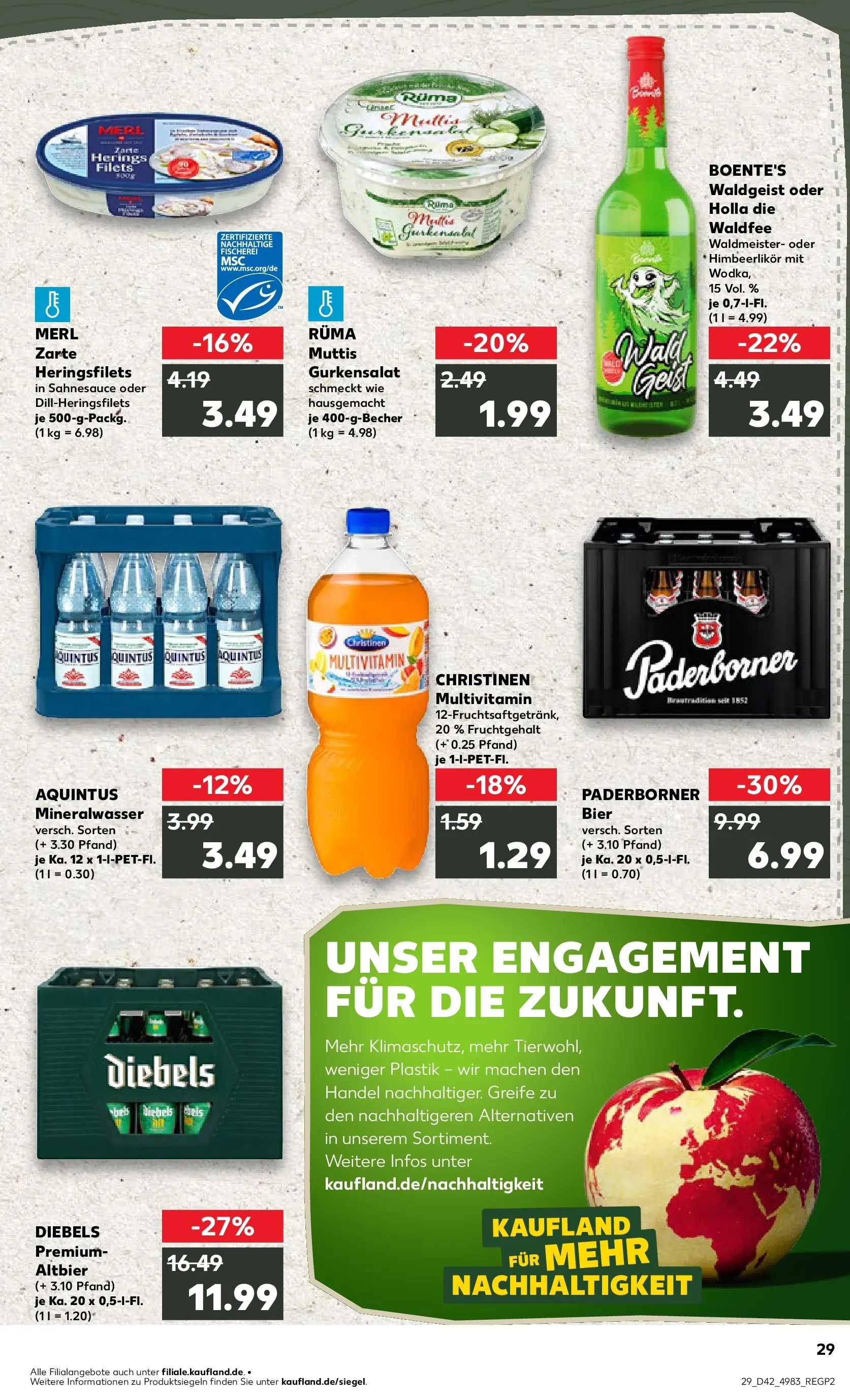 Prospekt Kaufland ab 15.10.2025 » Angebote und Werbung Online | Seite: 29 | Produkte: Bier, Mineralwasser, Diebels Prospekt Kaufland ab 15.10.2025 » Angebote Online zum Blättern | Seite: 29 | Produkte: Bier, Mineralwasser, Diebels
