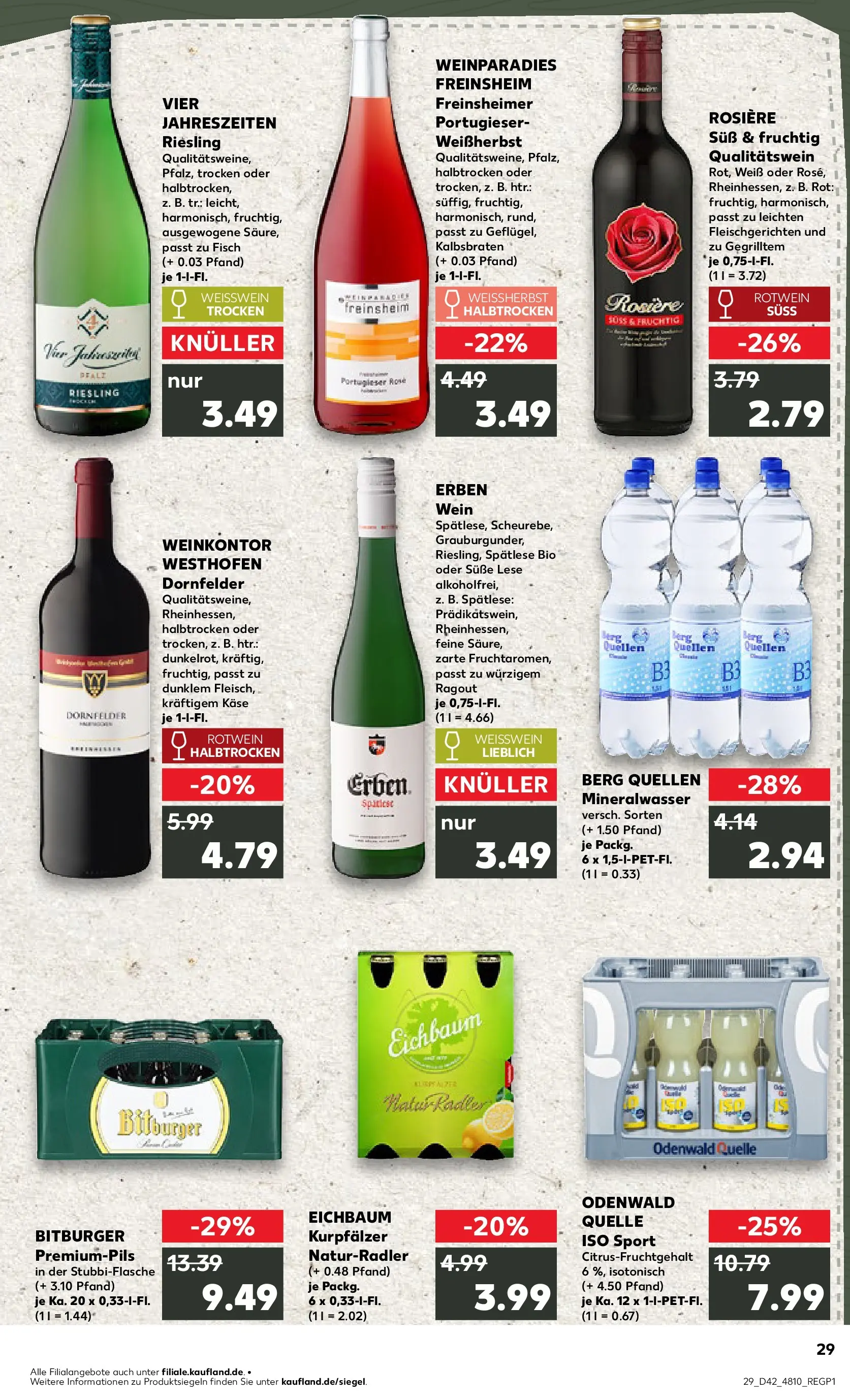 Prospekt Kaufland ab 15.10.2025 » Angebote und Werbung Online | Seite: 29 | Produkte: Käse, Rotwein, Fisch, Radler Prospekt Kaufland ab 15.10.2025 » Angebote Online zum Blättern | Seite: 29 | Produkte: Käse, Rotwein, Fisch, Radler