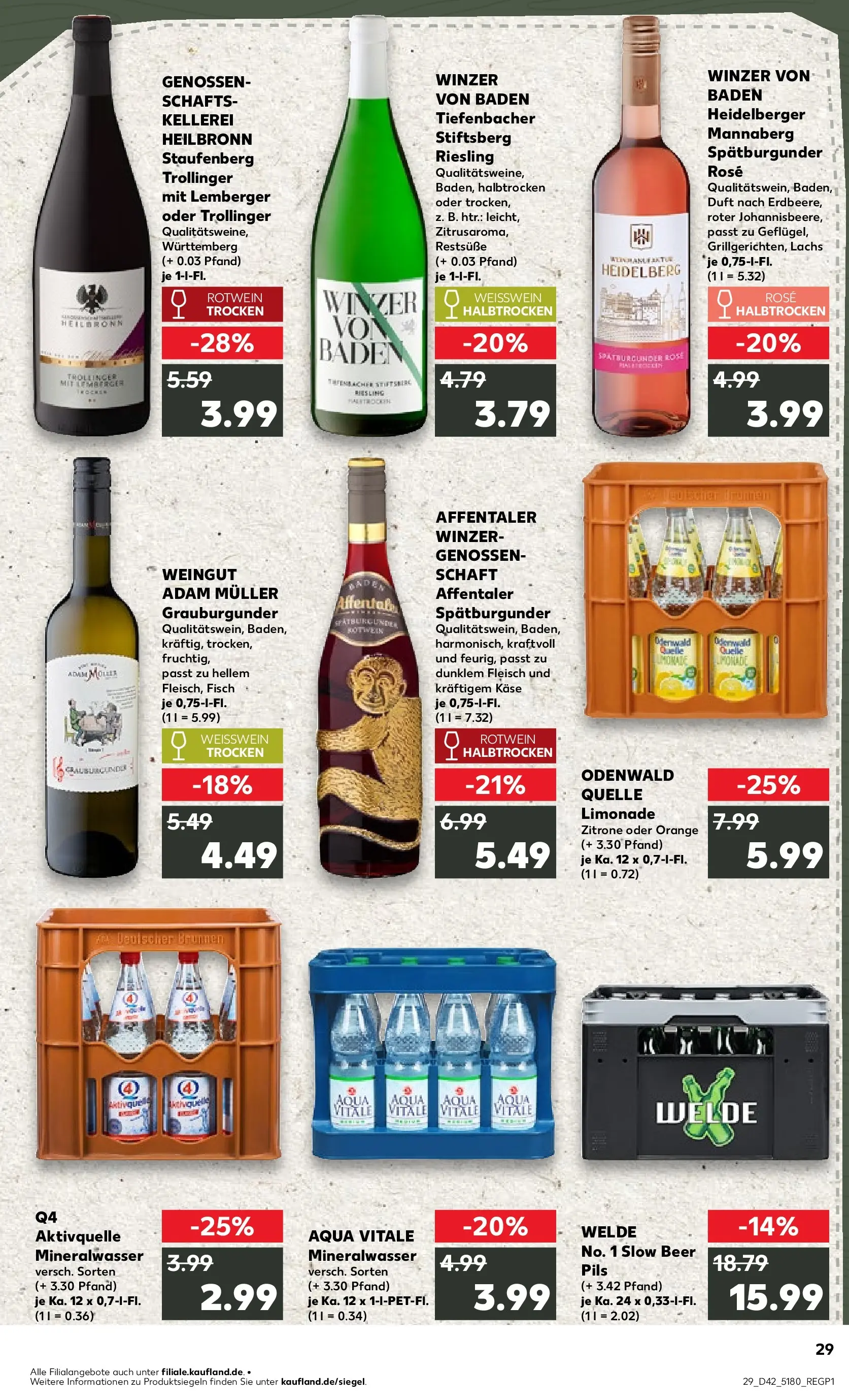 Prospekt Kaufland ab 15.10.2025 » Angebote Online zum Blättern | Seite: 37 | Produkte: Weißwein, Duft, Mineralwasser, Fisch