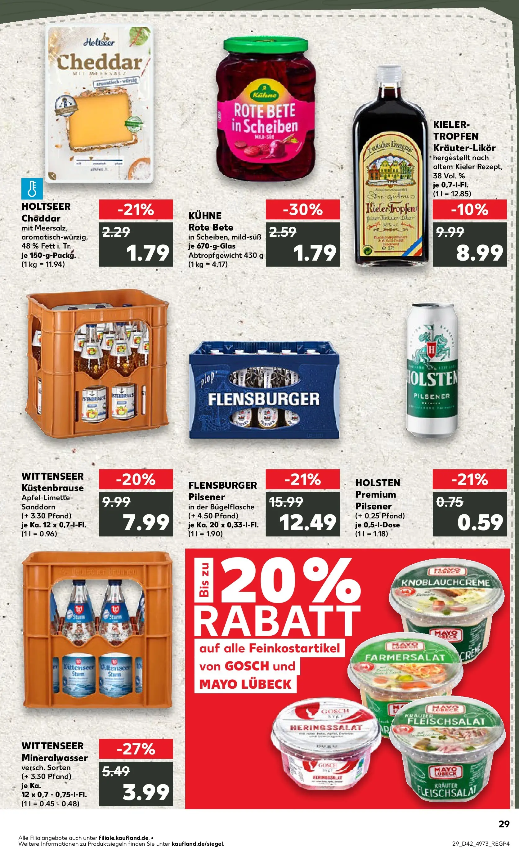 Prospekt Kaufland ab 15.10.2025 » Angebote und Werbung Online | Seite: 29 | Produkte: Holsten, Mineralwasser, Flensburger Prospekt Kaufland ab 15.10.2025 » Angebote Online zum Blättern | Seite: 29 | Produkte: Holsten, Mineralwasser, Flensburger