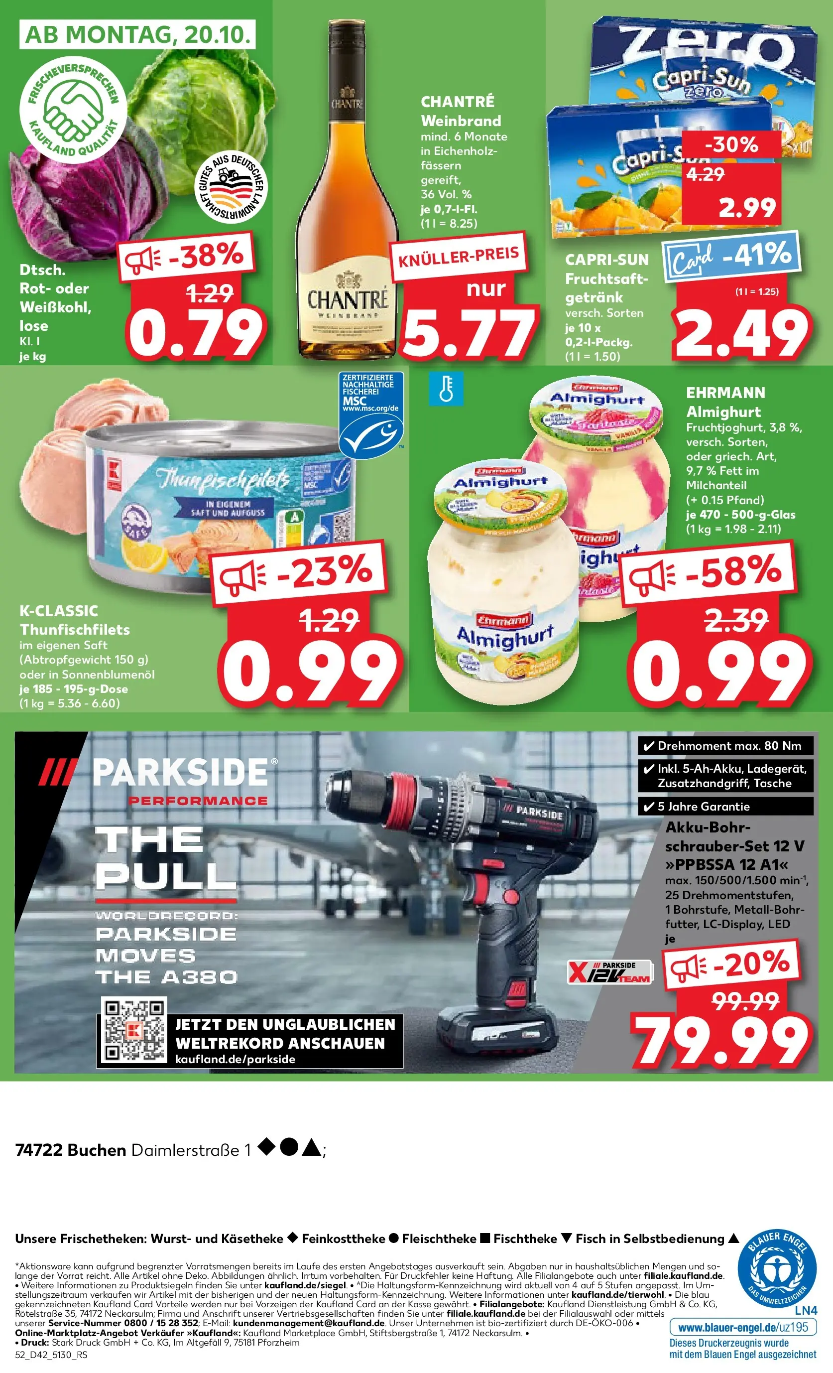 Prospekt Kaufland ab 15.10.2025 » Angebote und Werbung Online | Seite: 52 | Produkte: Tasche, Ehrmann almighurt, Chantré, Saft Prospekt Kaufland ab 15.10.2025 » Angebote Online zum Blättern | Seite: 52 | Produkte: Tasche, Ehrmann almighurt, Chantré, Saft
