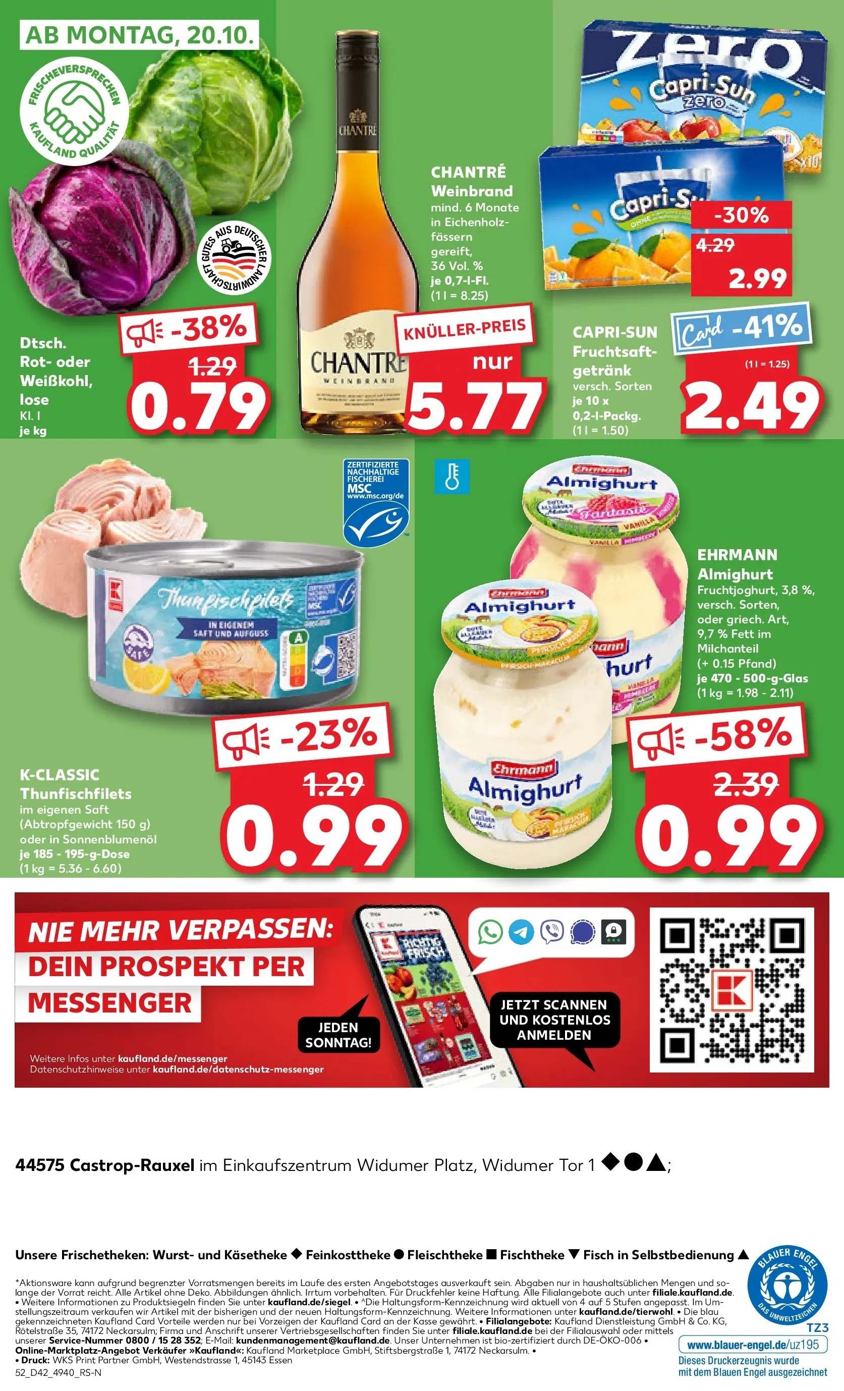 Prospekt Kaufland ab 15.10.2025 » Angebote und Werbung Online | Seite: 52 | Produkte: Ehrmann almighurt, Chantré, Wurst, Saft Prospekt Kaufland ab 15.10.2025 » Angebote Online zum Blättern | Seite: 52 | Produkte: Ehrmann almighurt, Chantré, Wurst, Saft