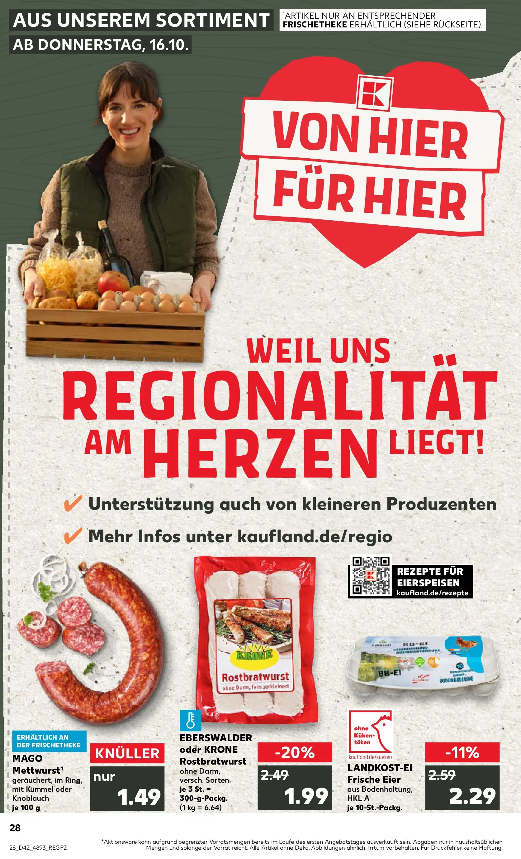 Prospekt Kaufland ab 15.10.2025 » Angebote und Werbung Online | Seite: 28 | Produkte: Eier, Knoblauch Prospekt Kaufland ab 15.10.2025 » Angebote Online zum Blättern | Seite: 28 | Produkte: Eier, Knoblauch