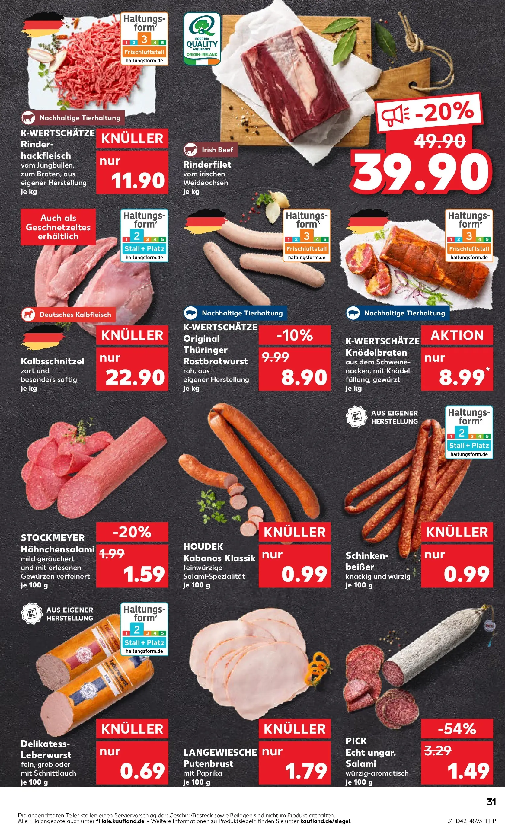 Prospekt Kaufland ab 15.10.2025 » Angebote und Werbung Online | Seite: 31 | Produkte: Paprika, Salami, Schinken, Hackfleisch Prospekt Kaufland ab 15.10.2025 » Angebote Online zum Blättern | Seite: 31 | Produkte: Paprika, Salami, Schinken, Hackfleisch