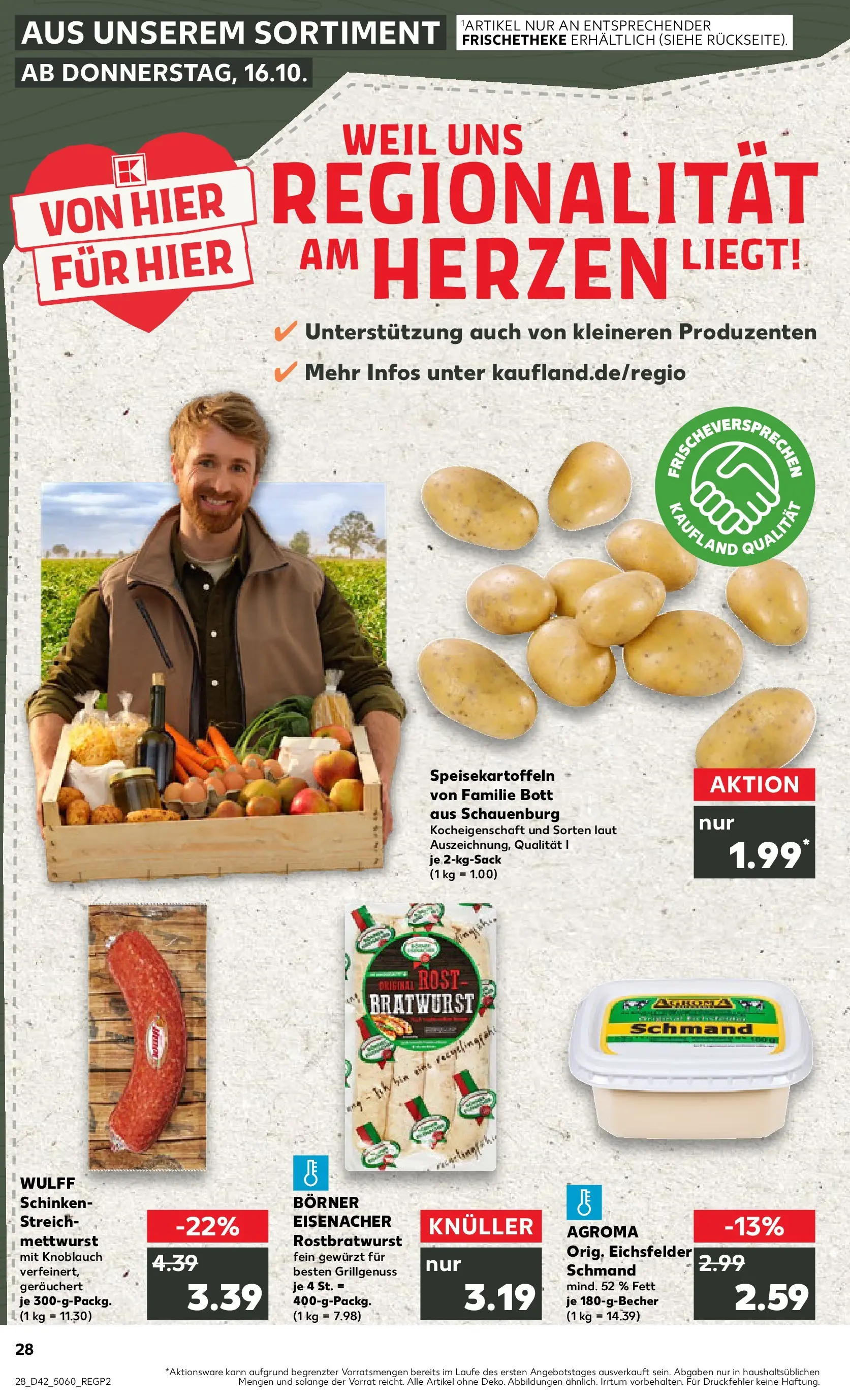 Prospekt Kaufland ab 15.10.2025 » Angebote und Werbung Online | Seite: 28 | Produkte: Bratwurst, Knoblauch, Schinken Prospekt Kaufland ab 15.10.2025 » Angebote Online zum Blättern | Seite: 28 | Produkte: Bratwurst, Knoblauch, Schinken