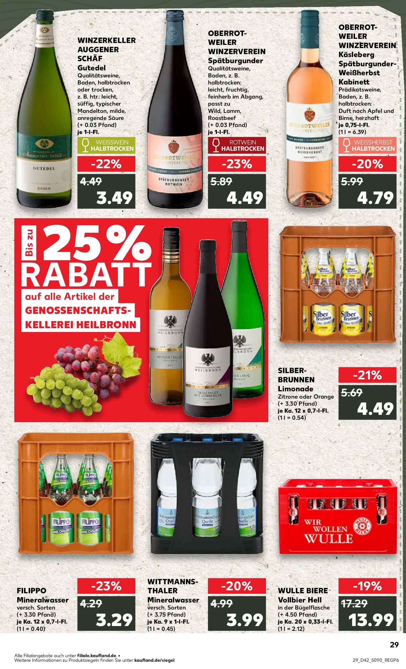 Prospekt Kaufland ab 15.10.2025 » Angebote und Werbung Online | Seite: 29 | Produkte: Rotwein, Rotwein halbtrocken, Weißwein halbtrocken, Äpfel Prospekt Kaufland ab 15.10.2025 » Angebote Online zum Blättern | Seite: 29 | Produkte: Rotwein, Rotwein halbtrocken, Weißwein halbtrocken, Äpfel
