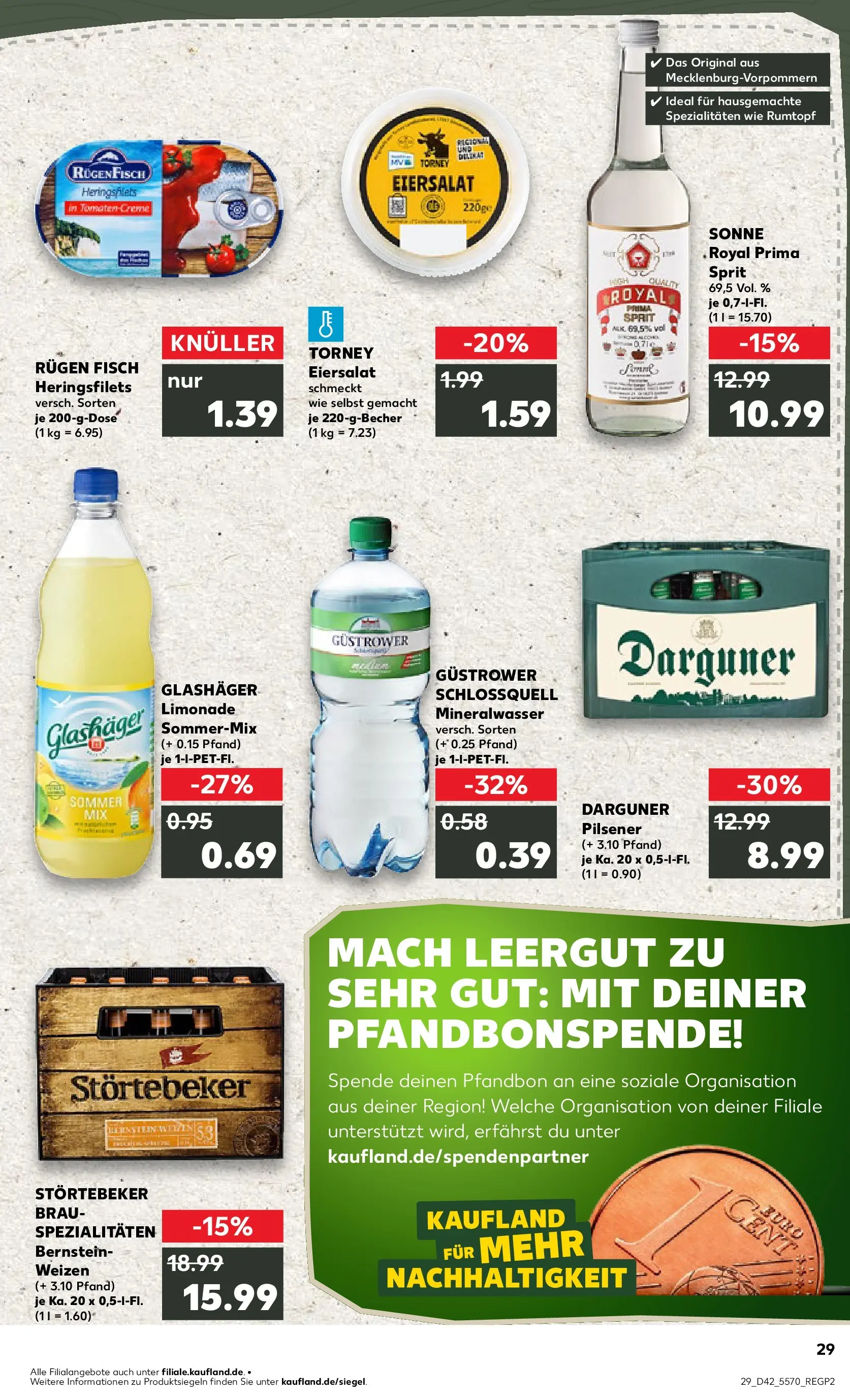 Prospekt Kaufland ab 15.10.2025 » Angebote und Werbung Online | Seite: 29 | Produkte: Limonade, Mineralwasser, Creme, Fisch Prospekt Kaufland ab 15.10.2025 » Angebote Online zum Blättern | Seite: 29 | Produkte: Limonade, Mineralwasser, Creme, Fisch