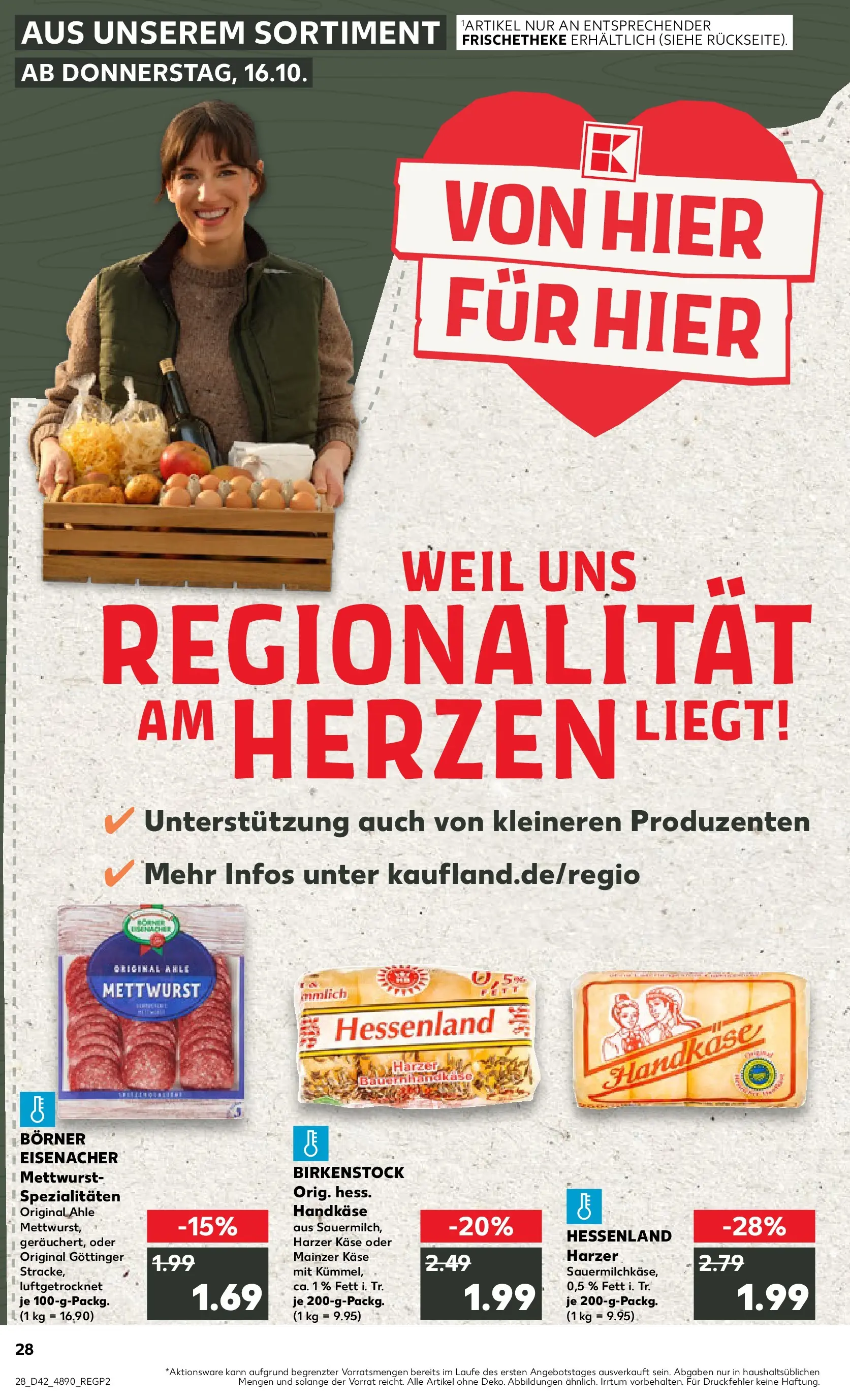 Prospekt Kaufland ab 15.10.2025 » Angebote und Werbung Online | Seite: 28 | Produkte: Käse Prospekt Kaufland ab 15.10.2025 » Angebote Online zum Blättern | Seite: 28 | Produkte: Käse