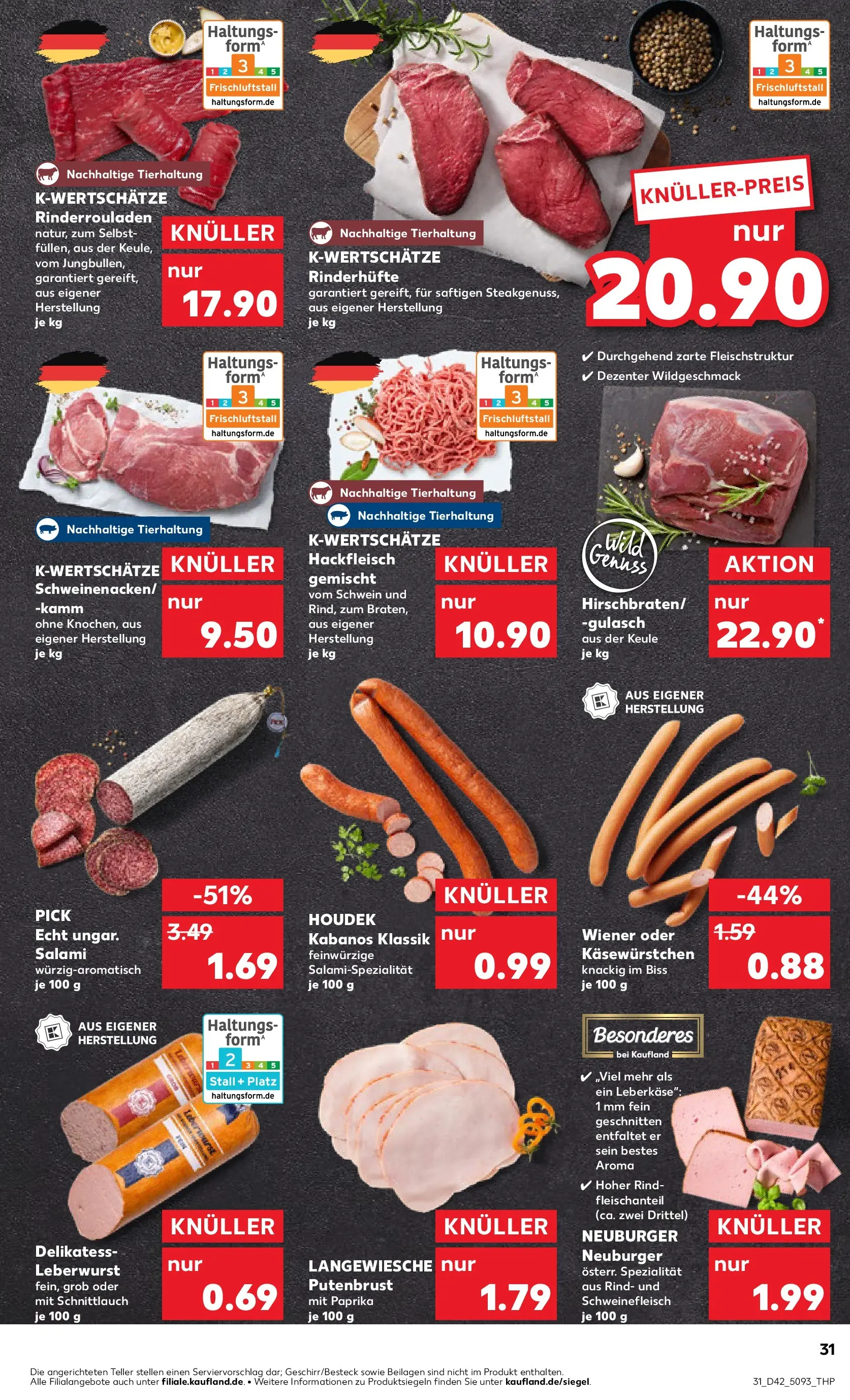 Prospekt Kaufland ab 15.10.2025 » Angebote und Werbung Online | Seite: 31 | Produkte: Paprika, Gulasch, Salami, Hackfleisch Prospekt Kaufland ab 15.10.2025 » Angebote Online zum Blättern | Seite: 31 | Produkte: Paprika, Gulasch, Salami, Hackfleisch