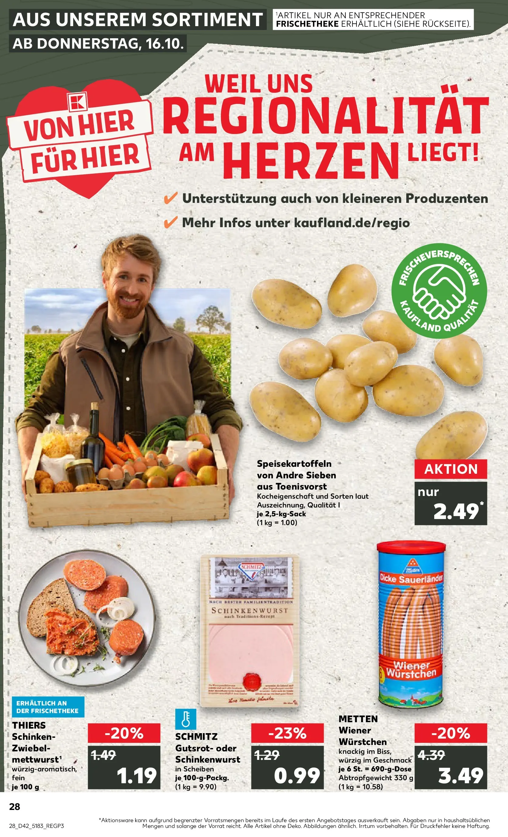 Prospekt Kaufland ab 15.10.2025 » Angebote und Werbung Online | Seite: 28 | Produkte: Wiener wurstchen, Schinken Prospekt Kaufland ab 15.10.2025 » Angebote Online zum Blättern | Seite: 28 | Produkte: Wiener wurstchen, Schinken