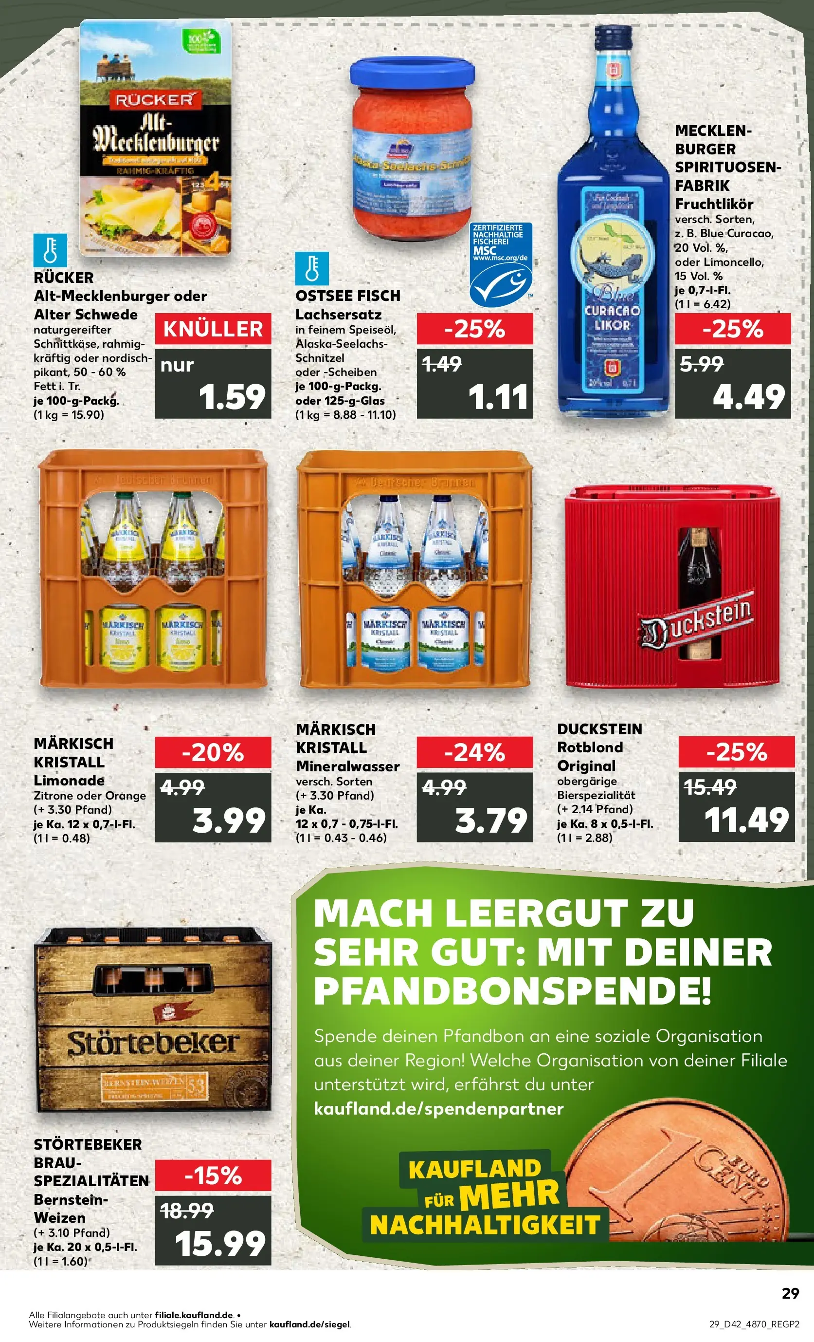 Prospekt Kaufland ab 15.10.2025 » Angebote und Werbung Online | Seite: 29 | Produkte: Burger, Limonade, Schnitzel, Mineralwasser Prospekt Kaufland ab 15.10.2025 » Angebote Online zum Blättern | Seite: 29 | Produkte: Burger, Limonade, Schnitzel, Mineralwasser