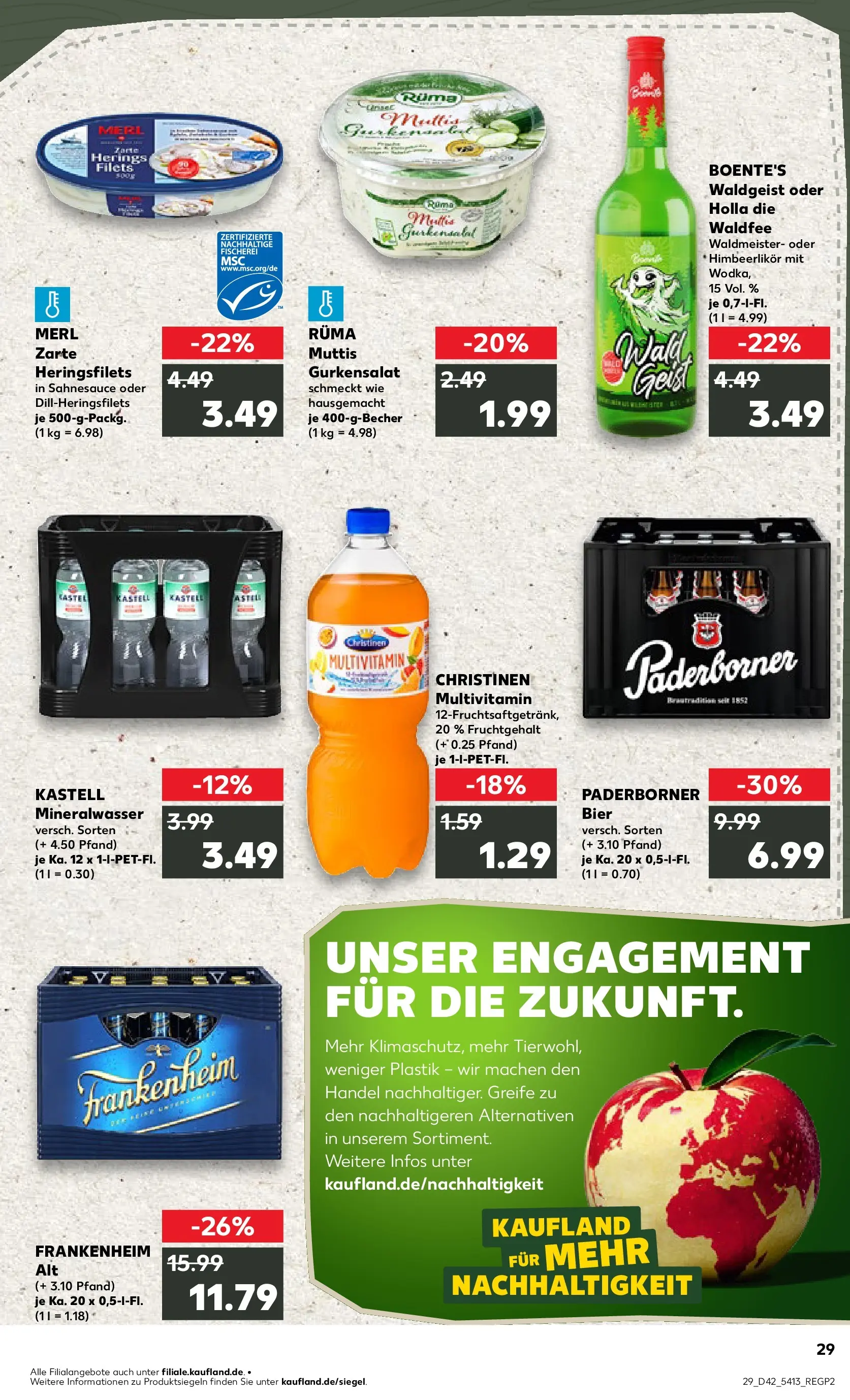 Prospekt Kaufland ab 15.10.2025 » Angebote und Werbung Online | Seite: 29 | Produkte: Bier, Mineralwasser Prospekt Kaufland ab 15.10.2025 » Angebote Online zum Blättern | Seite: 29 | Produkte: Bier, Mineralwasser