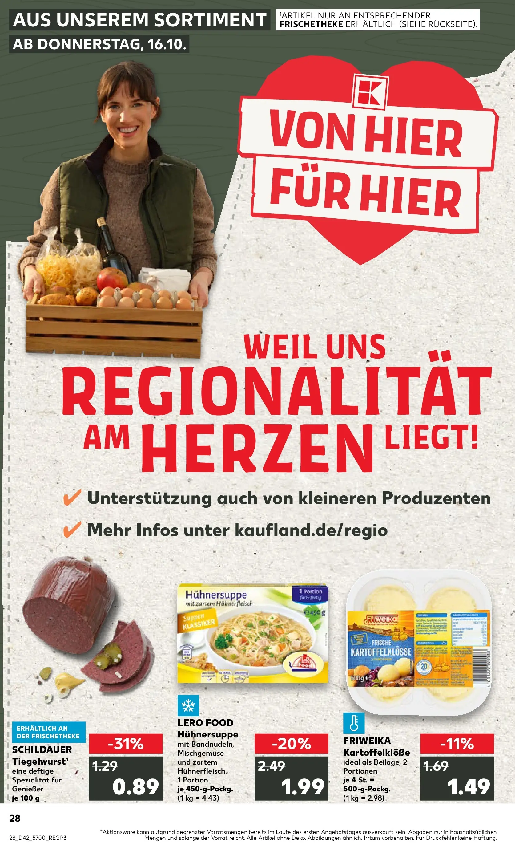 Prospekt Kaufland ab 15.10.2025 » Angebote und Werbung Online | Seite: 28 | Produkte: Hühnerfleisch Prospekt Kaufland ab 15.10.2025 » Angebote Online zum Blättern | Seite: 28 | Produkte: Hühnerfleisch