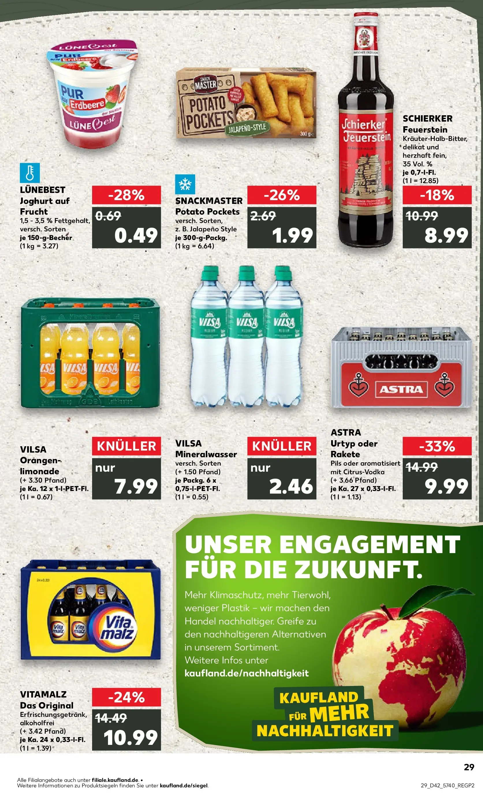 Prospekt Kaufland ab 15.10.2025 » Angebote und Werbung Online | Seite: 29 | Produkte: Joghurt, Astra, Limonade, Mineralwasser Prospekt Kaufland ab 15.10.2025 » Angebote Online zum Blättern | Seite: 29 | Produkte: Joghurt, Astra, Limonade, Mineralwasser
