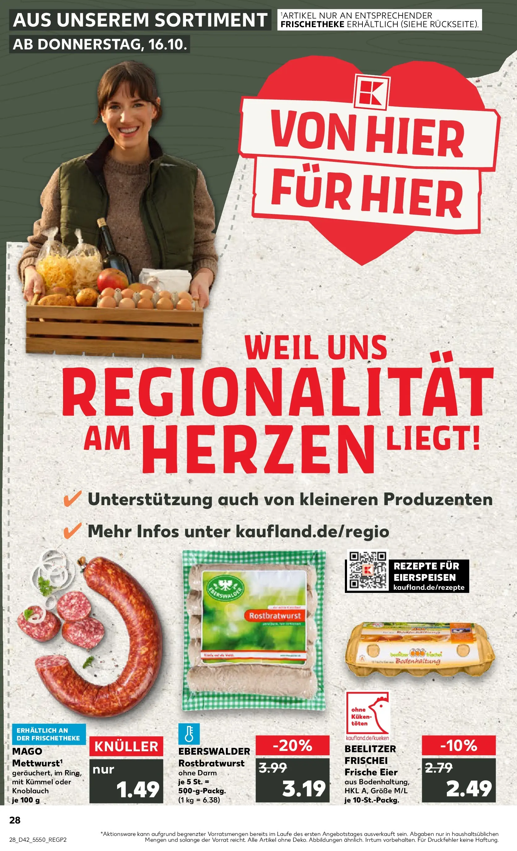 Prospekt Kaufland ab 15.10.2025 » Angebote und Werbung Online | Seite: 28 | Produkte: Eier, Knoblauch Prospekt Kaufland ab 15.10.2025 » Angebote Online zum Blättern | Seite: 28 | Produkte: Eier, Knoblauch