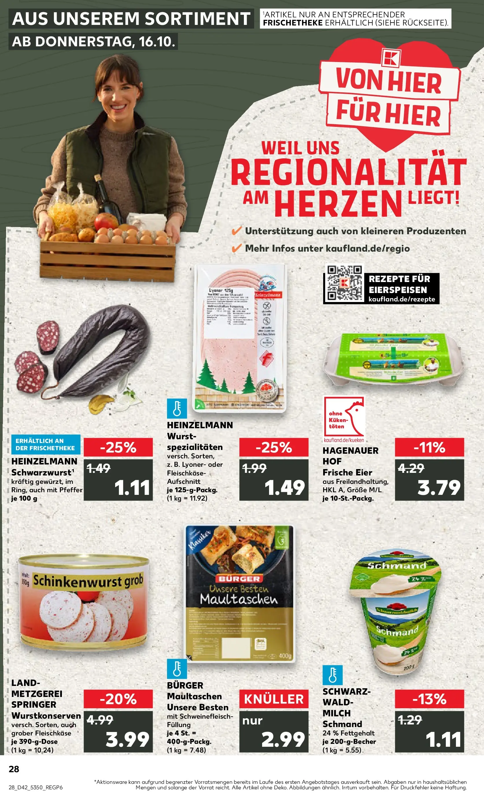 Prospekt Kaufland ab 15.10.2025 » Angebote und Werbung Online | Seite: 28 | Produkte: Milch, Pfeffer, Pasta, Maultaschen Prospekt Kaufland ab 15.10.2025 » Angebote Online zum Blättern | Seite: 28 | Produkte: Milch, Pfeffer, Pasta, Maultaschen