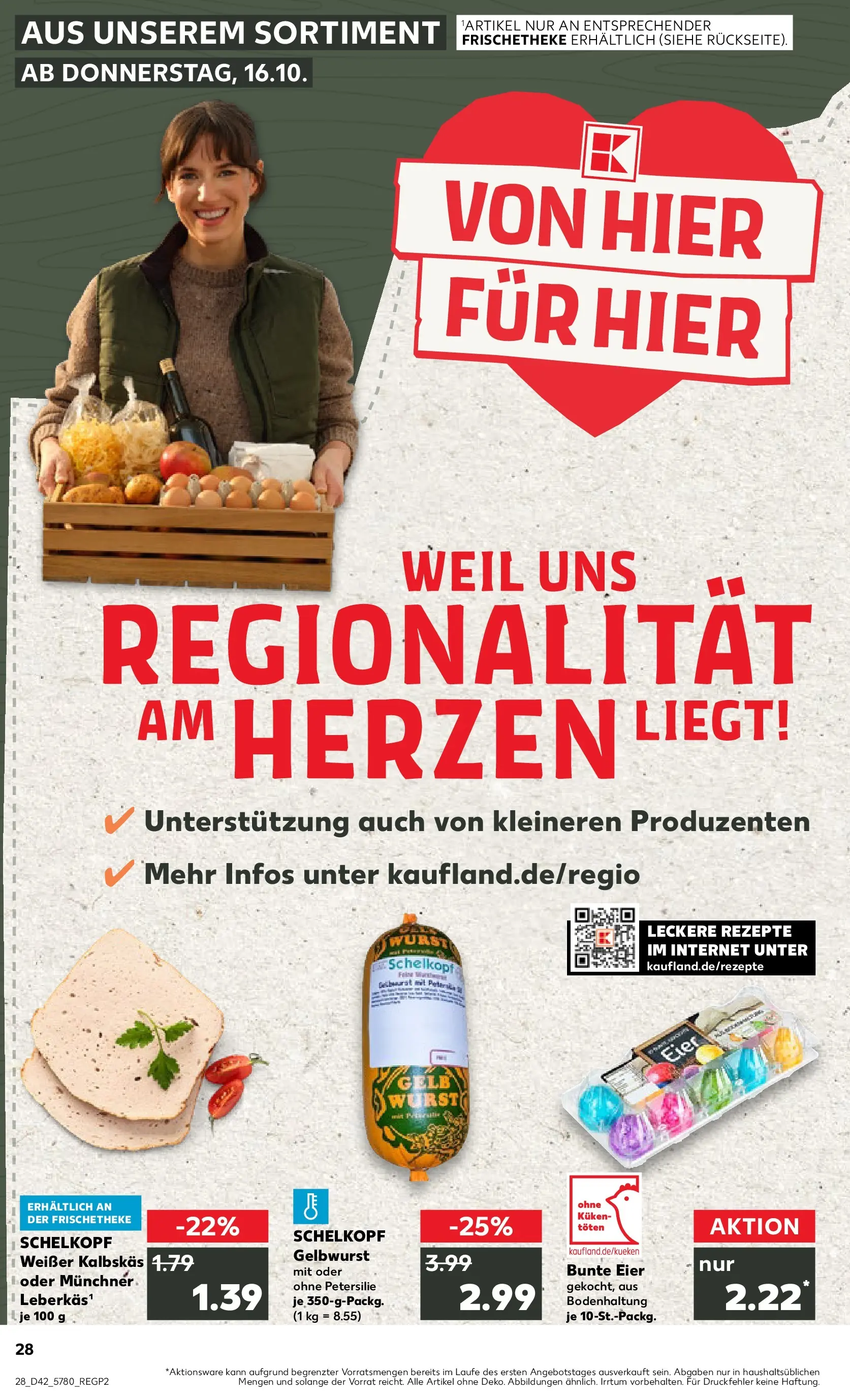 Prospekt Kaufland ab 15.10.2025 » Angebote Online zum Blättern | Seite: 28 | Produkte: Eier, Wurst, Petersilie