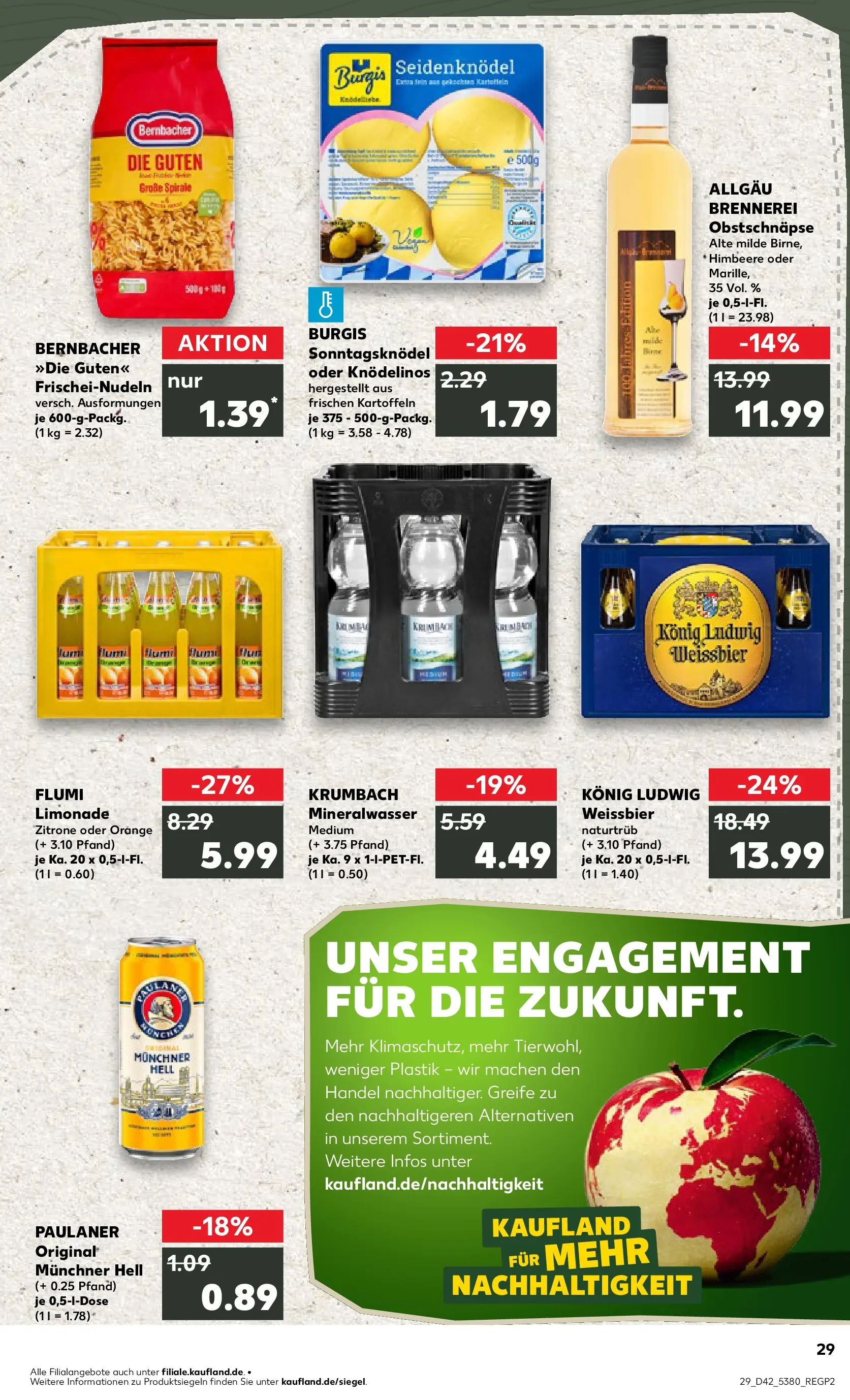 Prospekt Kaufland ab 15.10.2025 » Angebote und Werbung Online | Seite: 29 | Produkte: Weißbier, Limonade, Birne, Paulaner Prospekt Kaufland ab 15.10.2025 » Angebote Online zum Blättern | Seite: 29 | Produkte: Weißbier, Limonade, Birne, Paulaner