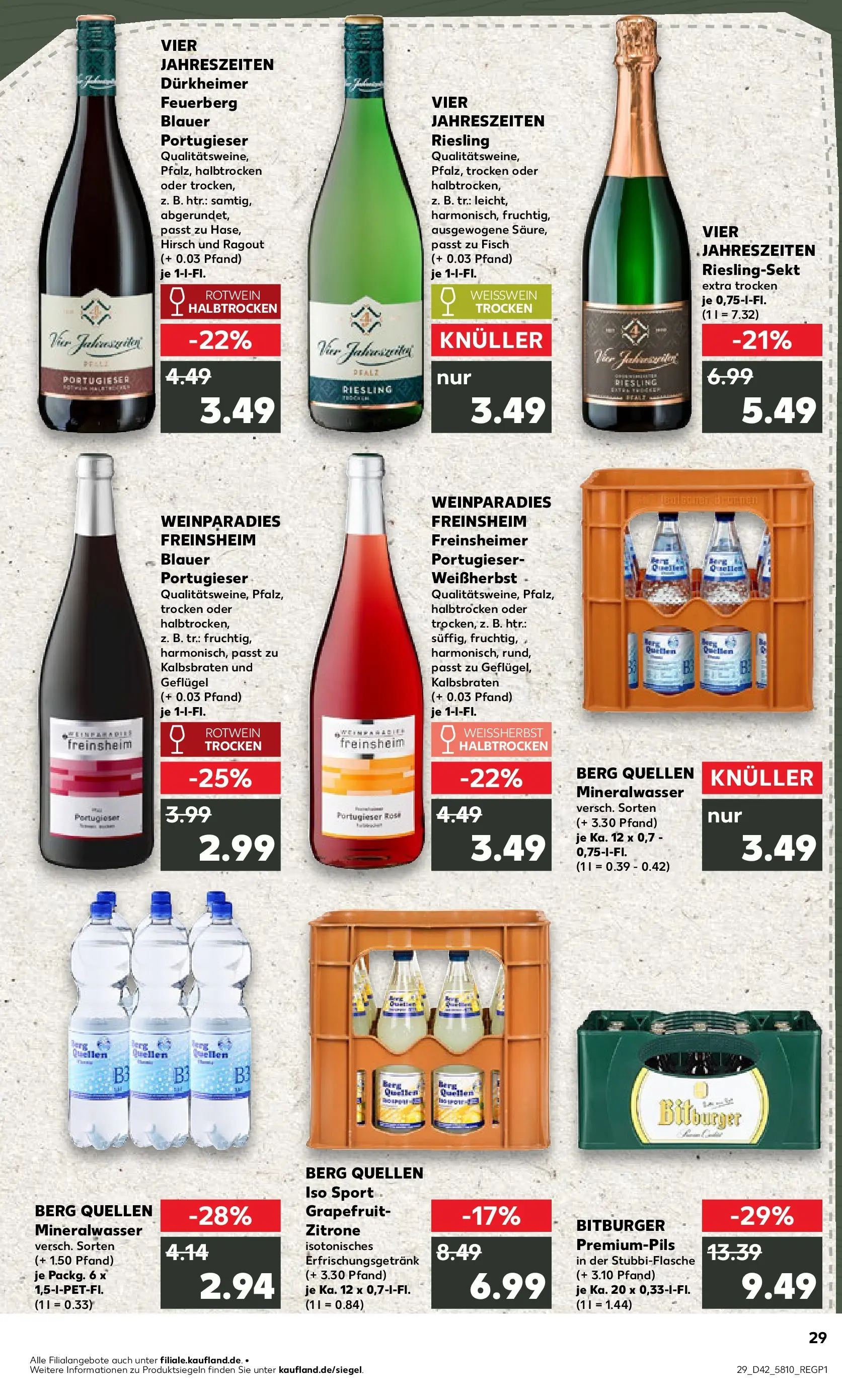 Prospekt Kaufland ab 15.10.2025 » Angebote und Werbung Online | Seite: 29 | Produkte: Bitburger, Rotwein, Fisch, Grapefruit Prospekt Kaufland ab 15.10.2025 » Angebote Online zum Blättern | Seite: 29 | Produkte: Bitburger, Rotwein, Fisch, Grapefruit