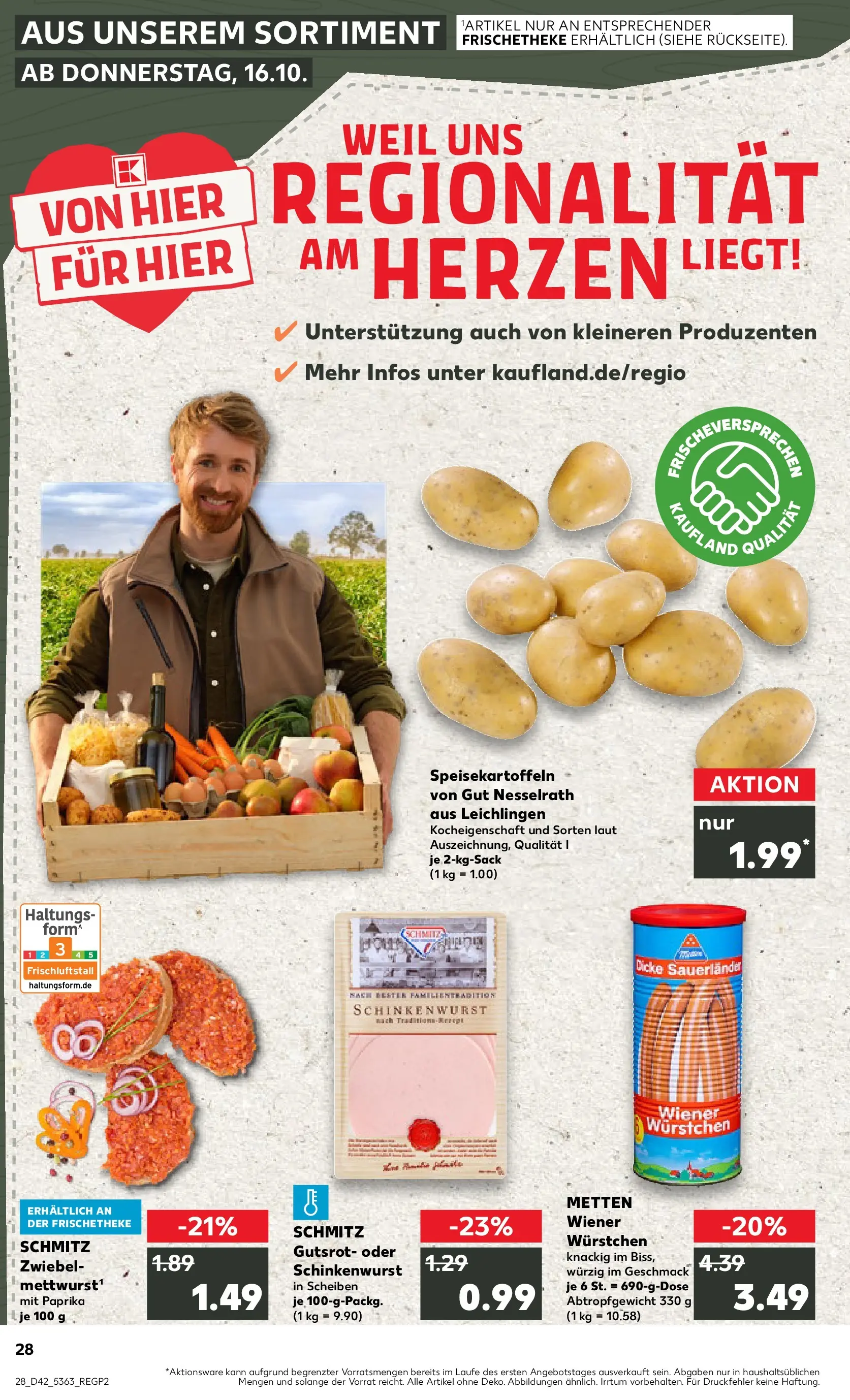 Prospekt Kaufland ab 15.10.2025 » Angebote und Werbung Online | Seite: 28 | Produkte: Wiener wurstchen, Paprika Prospekt Kaufland ab 15.10.2025 » Angebote Online zum Blättern | Seite: 28 | Produkte: Wiener wurstchen, Paprika