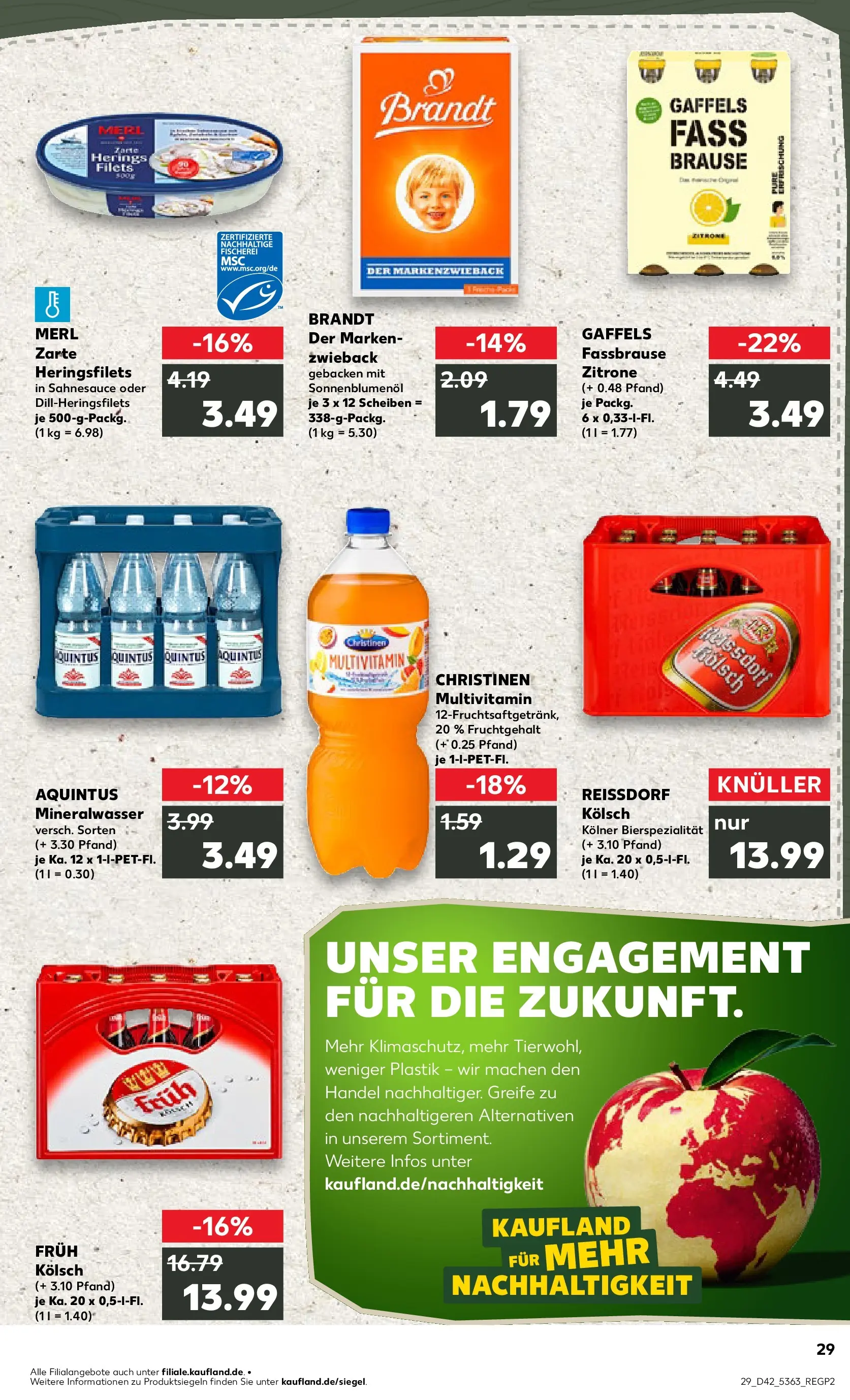 Prospekt Kaufland ab 15.10.2025 » Angebote und Werbung Online | Seite: 29 | Produkte: Sonnenblumenol, Mineralwasser, Zitrone, Fassbrause Prospekt Kaufland ab 15.10.2025 » Angebote Online zum Blättern | Seite: 29 | Produkte: Sonnenblumenol, Mineralwasser, Zitrone, Fassbrause