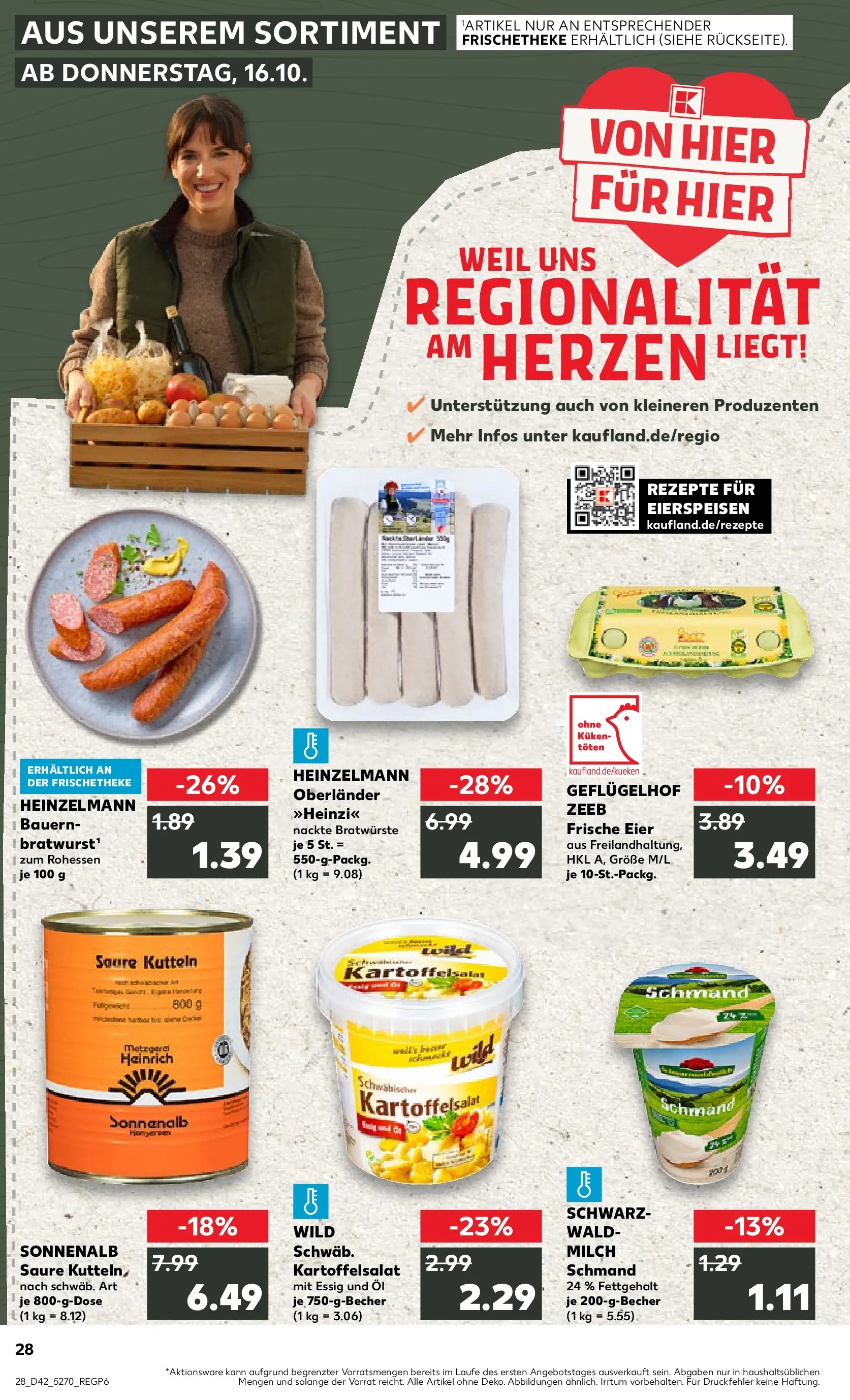 Prospekt Kaufland ab 15.10.2025 » Angebote und Werbung Online | Seite: 28 | Produkte: Milch, Eier, Öl, Essig Prospekt Kaufland ab 15.10.2025 » Angebote Online zum Blättern | Seite: 28 | Produkte: Milch, Eier, Öl, Essig