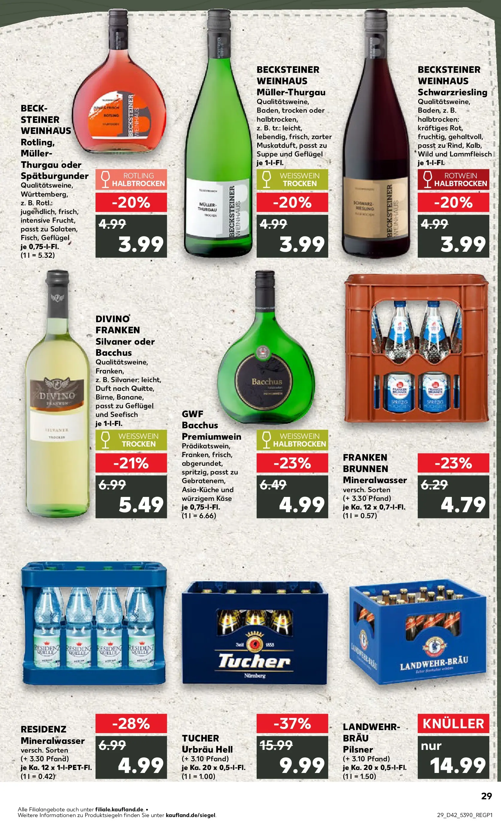 Prospekt Kaufland ab 15.10.2025 » Angebote und Werbung Online | Seite: 29 | Produkte: Käse, Rotwein, Duft, Mineralwasser Prospekt Kaufland ab 15.10.2025 » Angebote Online zum Blättern | Seite: 29 | Produkte: Käse, Rotwein, Duft, Mineralwasser