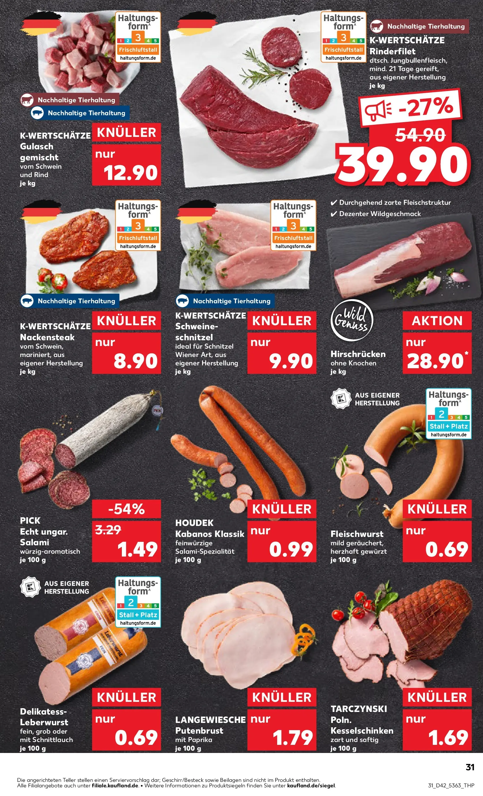 Prospekt Kaufland ab 15.10.2025 » Angebote und Werbung Online | Seite: 31 | Produkte: Rinderfilet, Schnitzel, Paprika, Steak Prospekt Kaufland ab 15.10.2025 » Angebote Online zum Blättern | Seite: 31 | Produkte: Rinderfilet, Schnitzel, Paprika, Steak