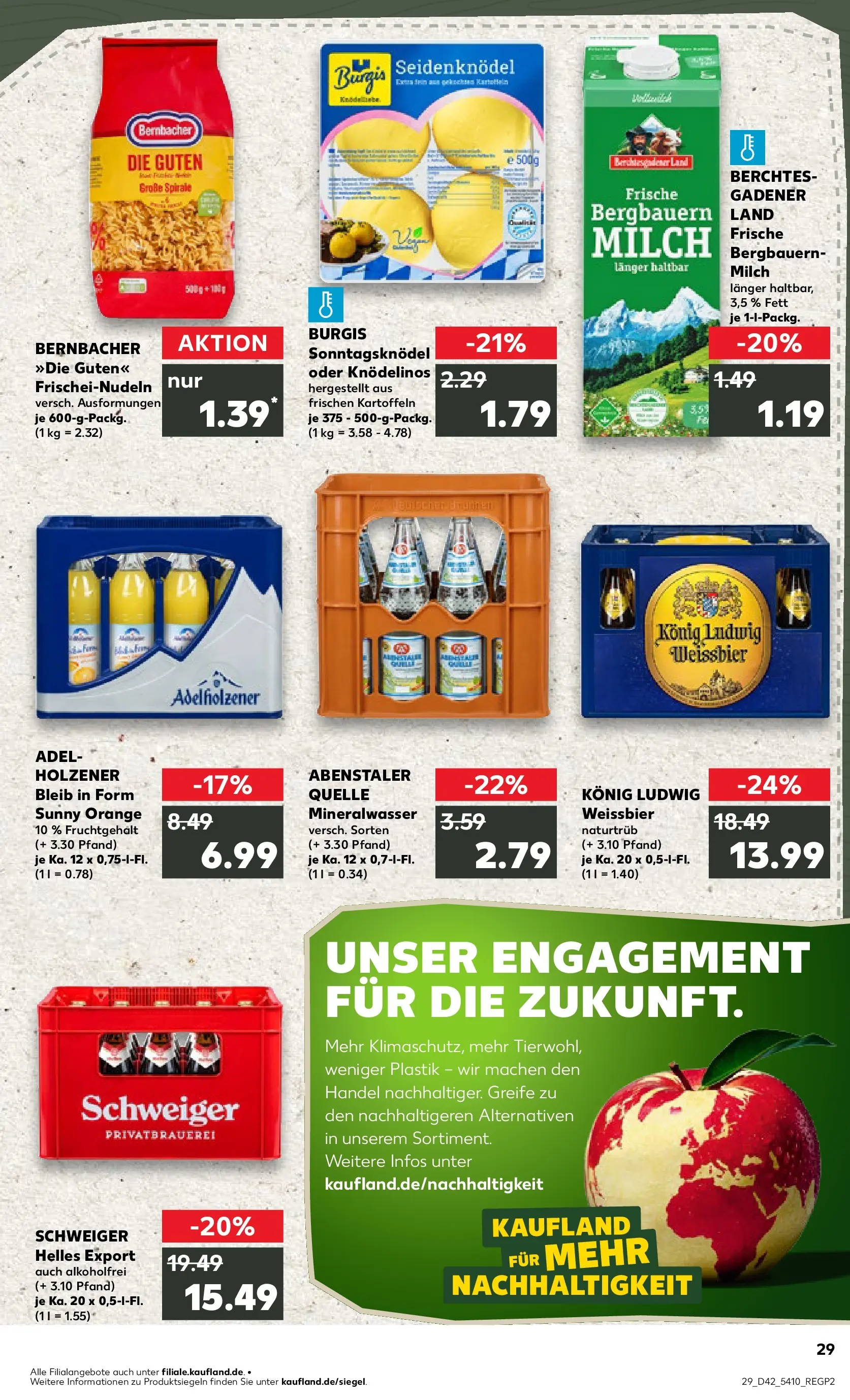 Prospekt Kaufland ab 15.10.2025 » Angebote und Werbung Online | Seite: 29 | Produkte: Weißbier, Mineralwasser, Kartoffeln, Pasta Prospekt Kaufland ab 15.10.2025 » Angebote Online zum Blättern | Seite: 29 | Produkte: Weißbier, Mineralwasser, Kartoffeln, Pasta