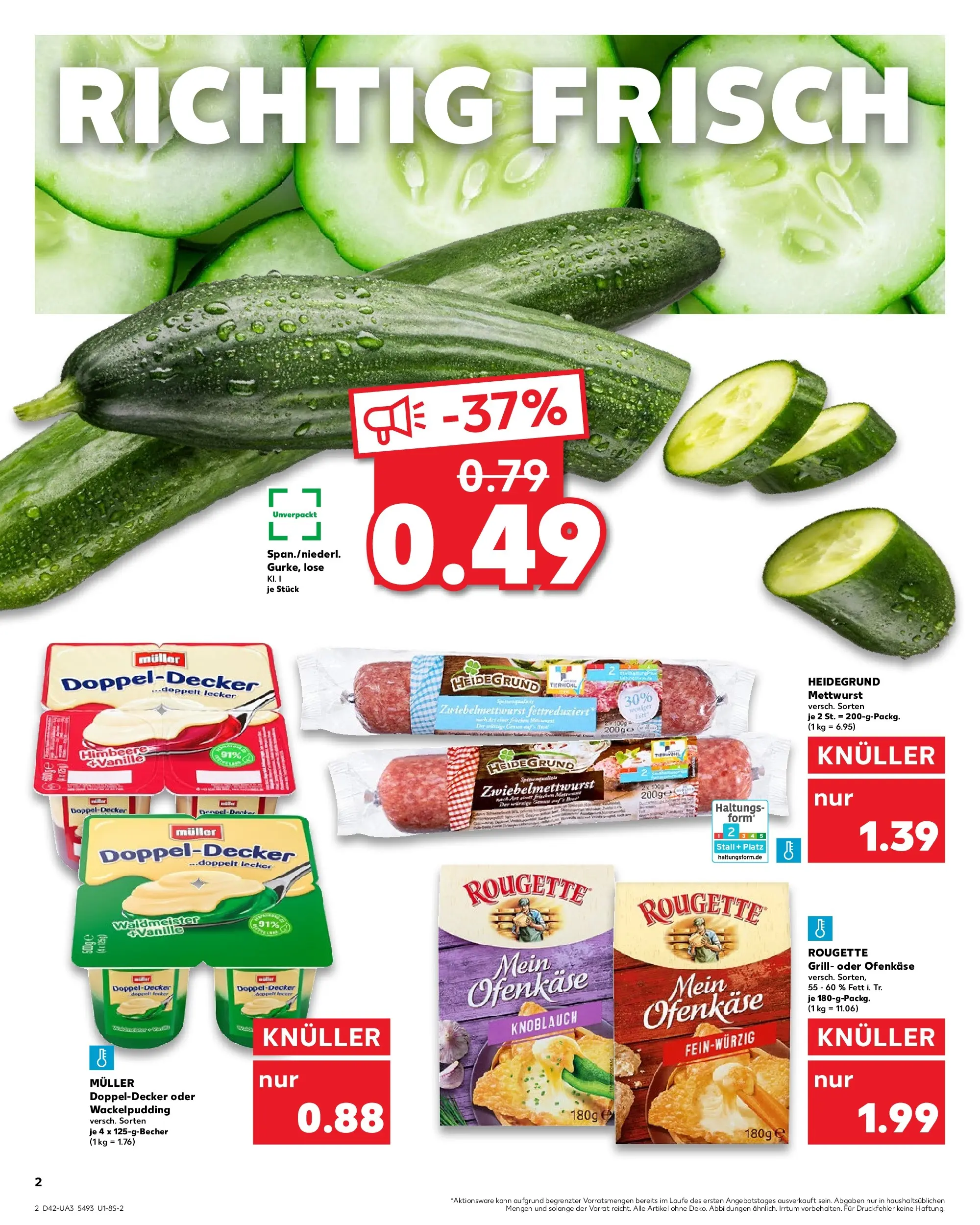 Prospekt Kaufland ab 15.10.2025 » Angebote Online zum Blättern | Seite: 2 | Produkte: Grill, Pudding, Knoblauch, Himbeere